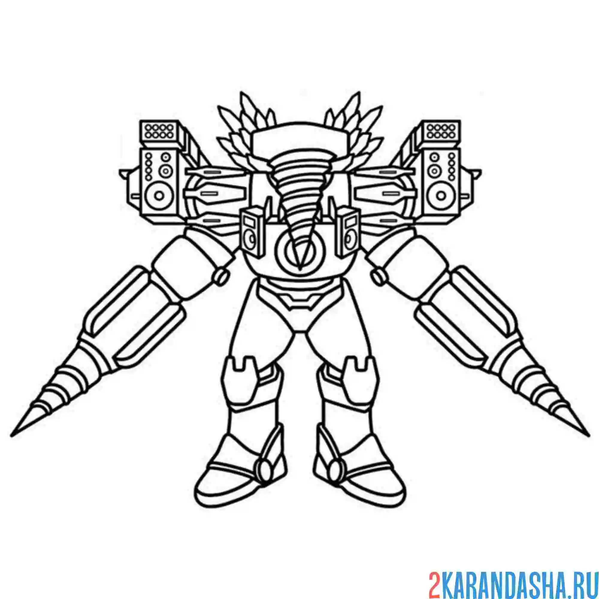 Раскраска новый суперобновленный титан дрель мен