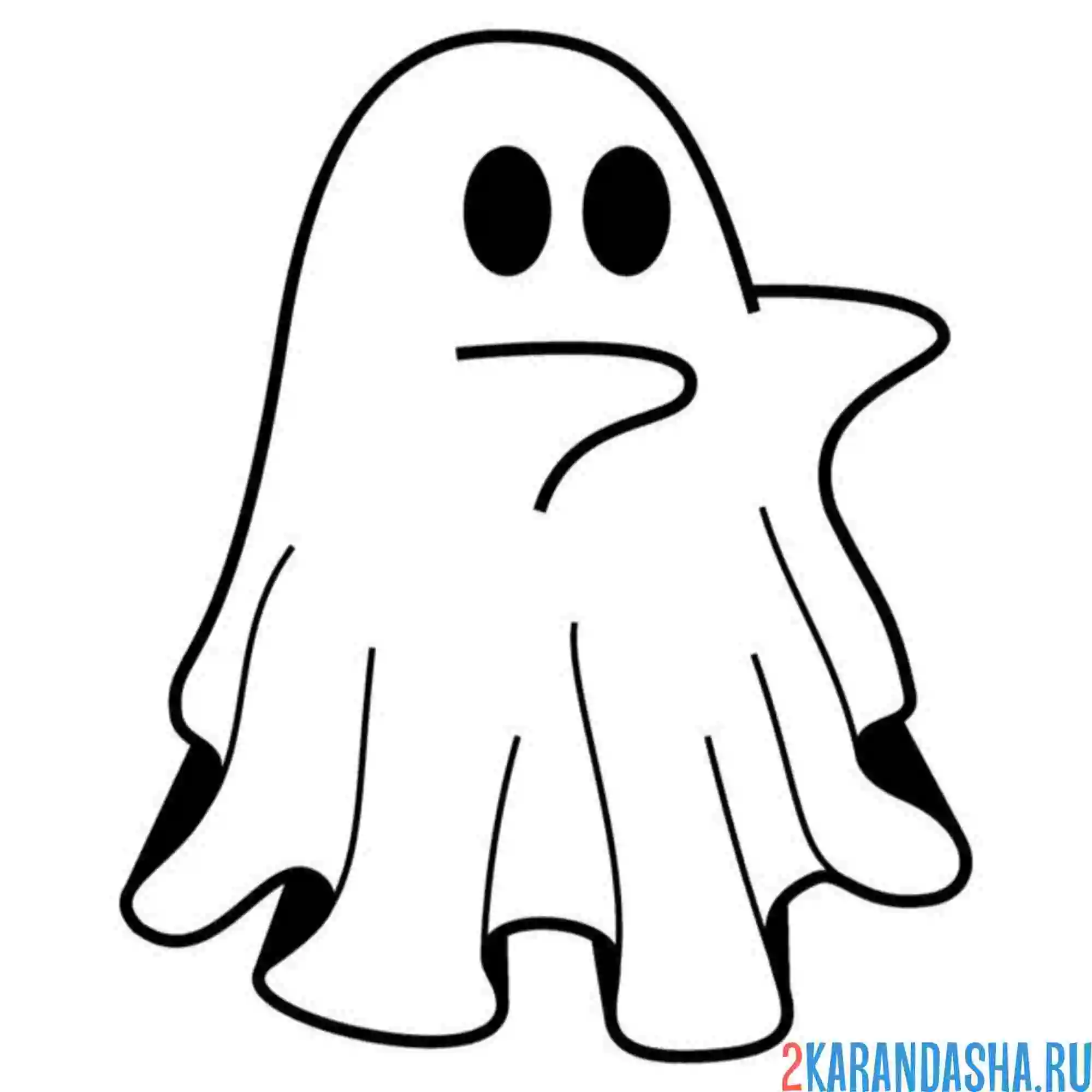 Раскраска привидение глаза