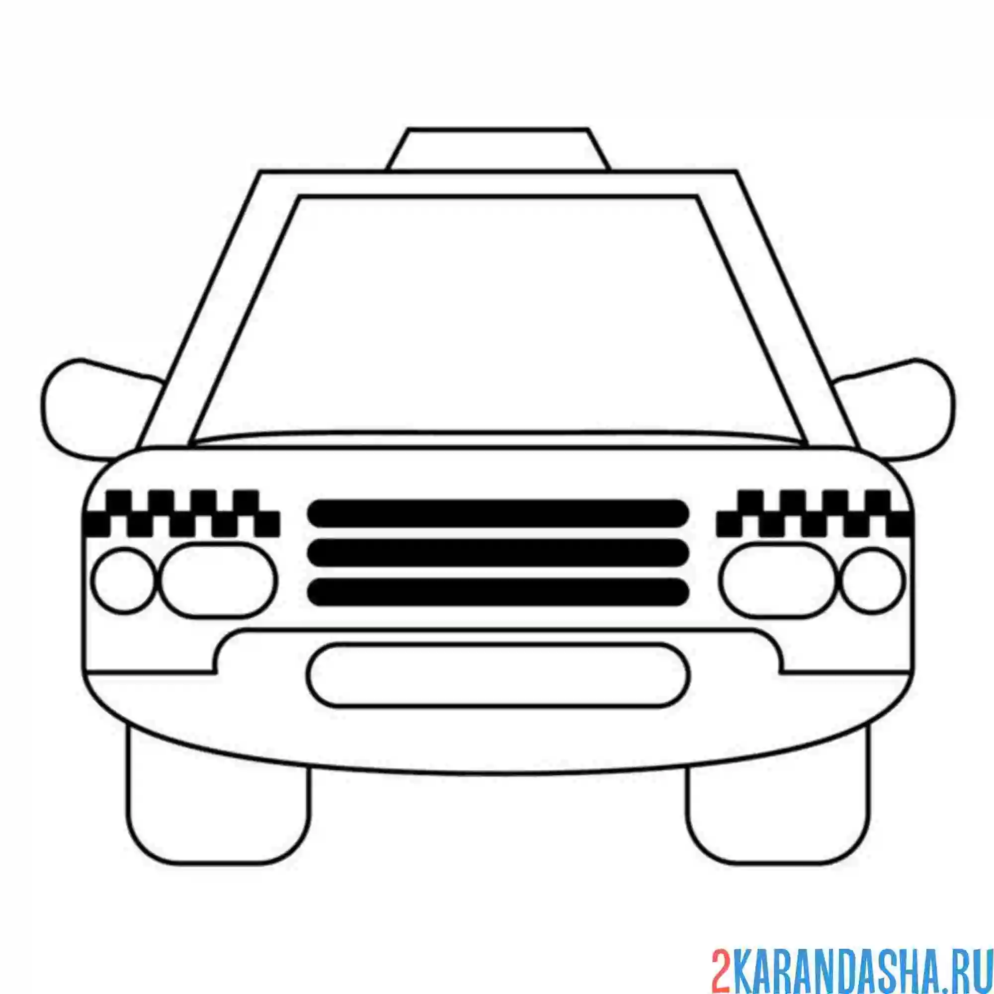 Раскраска шашки на такси