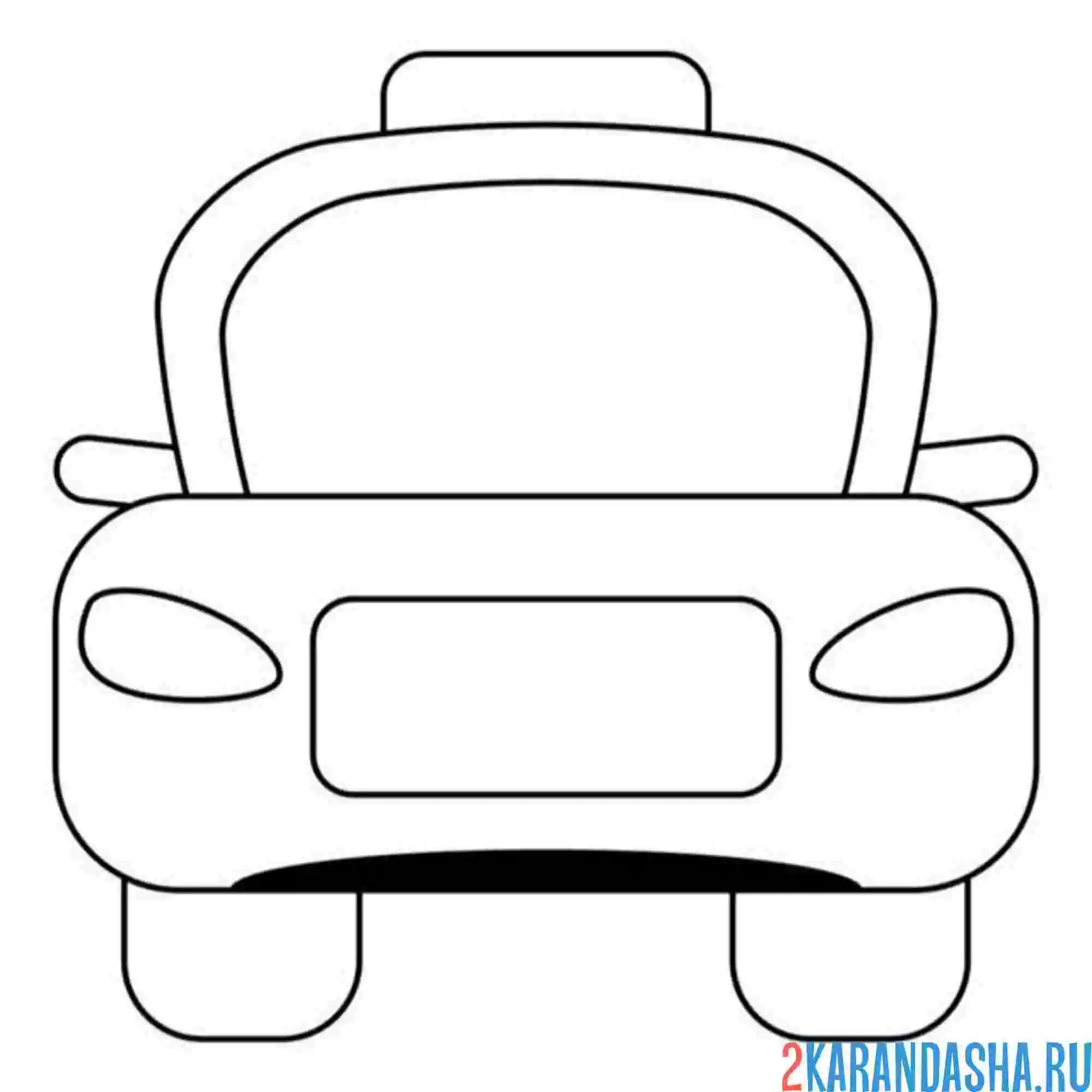 Раскраска такси ретро