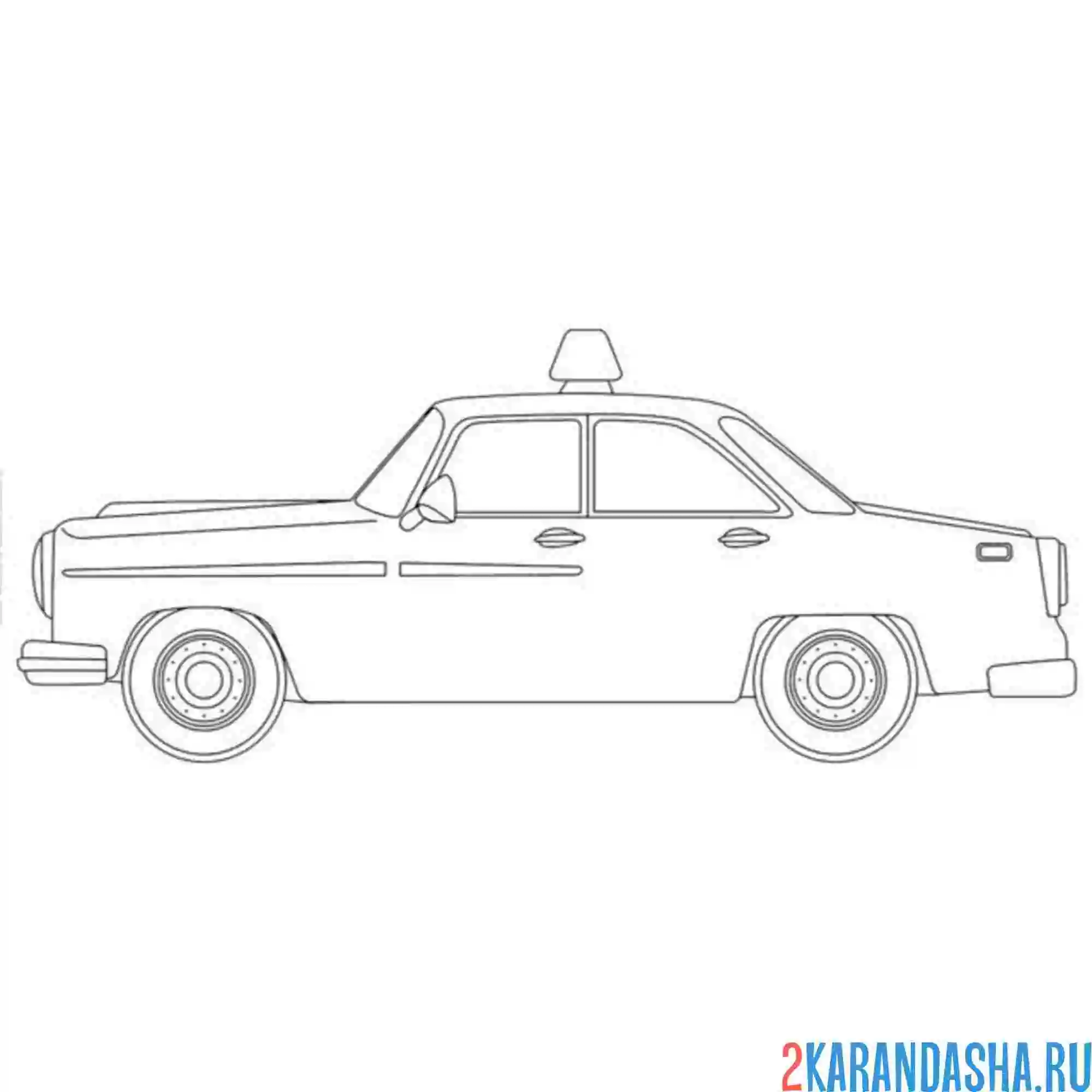 Раскраска такси раритетное