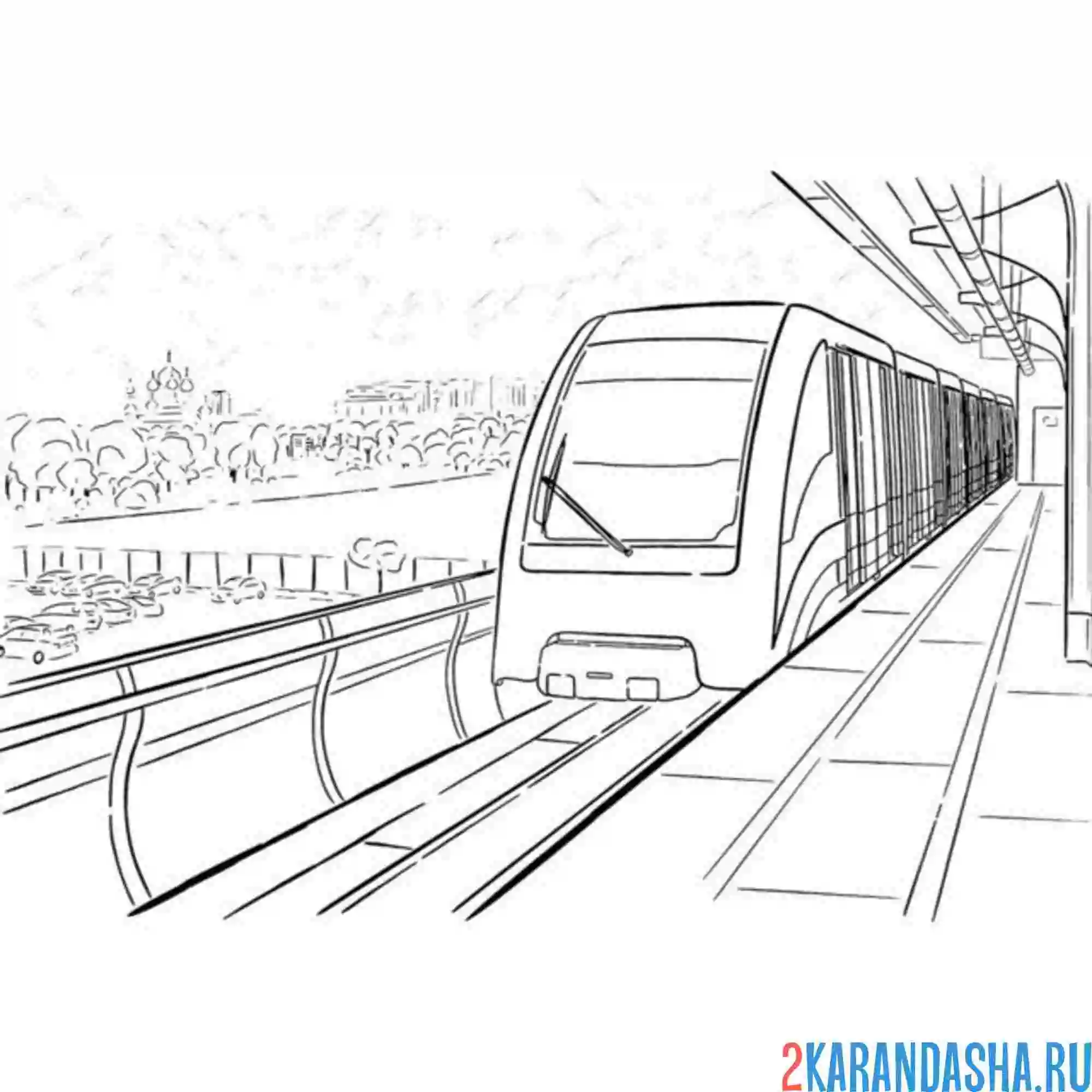 Раскраска метро москва