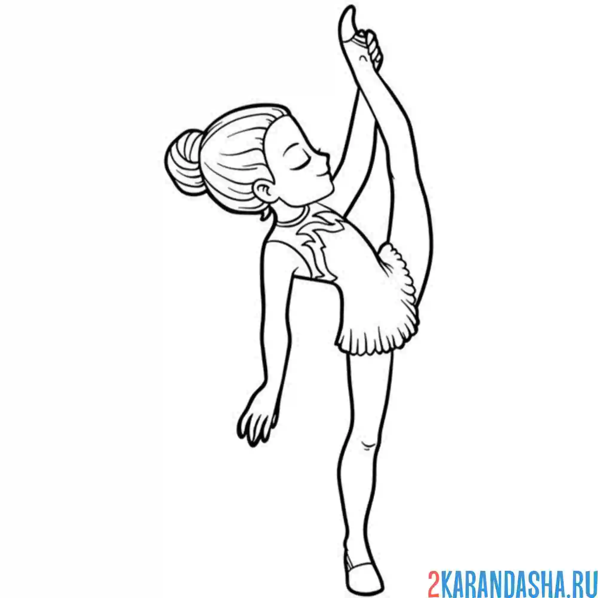 Раскраска художественная гимнастика без предметов