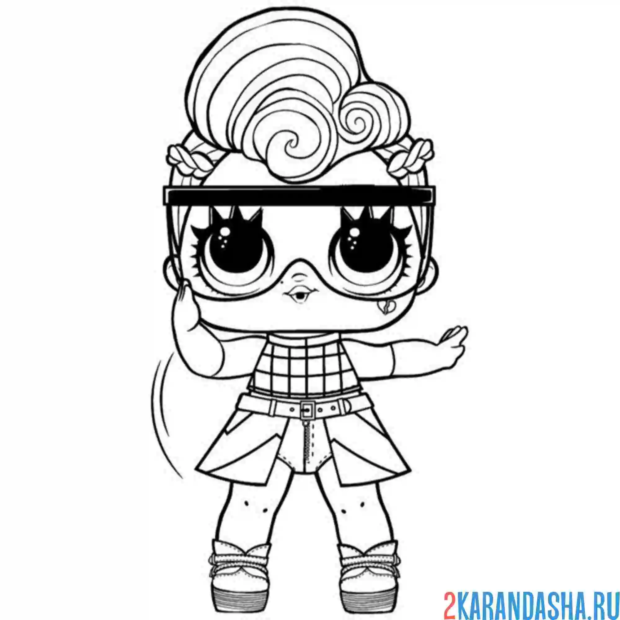Раскраска кукла лол mcposse