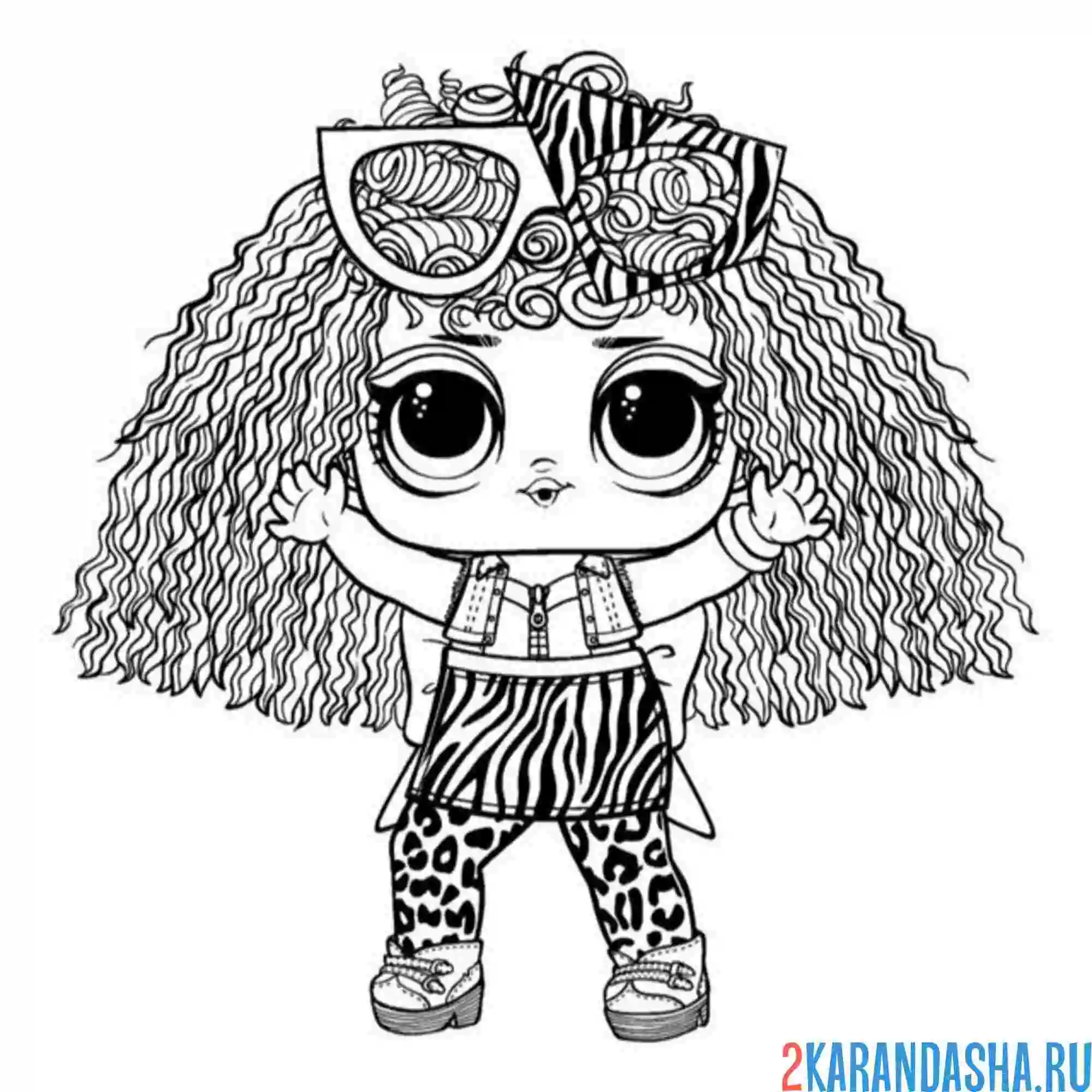 Раскраска кукла лол valleybb