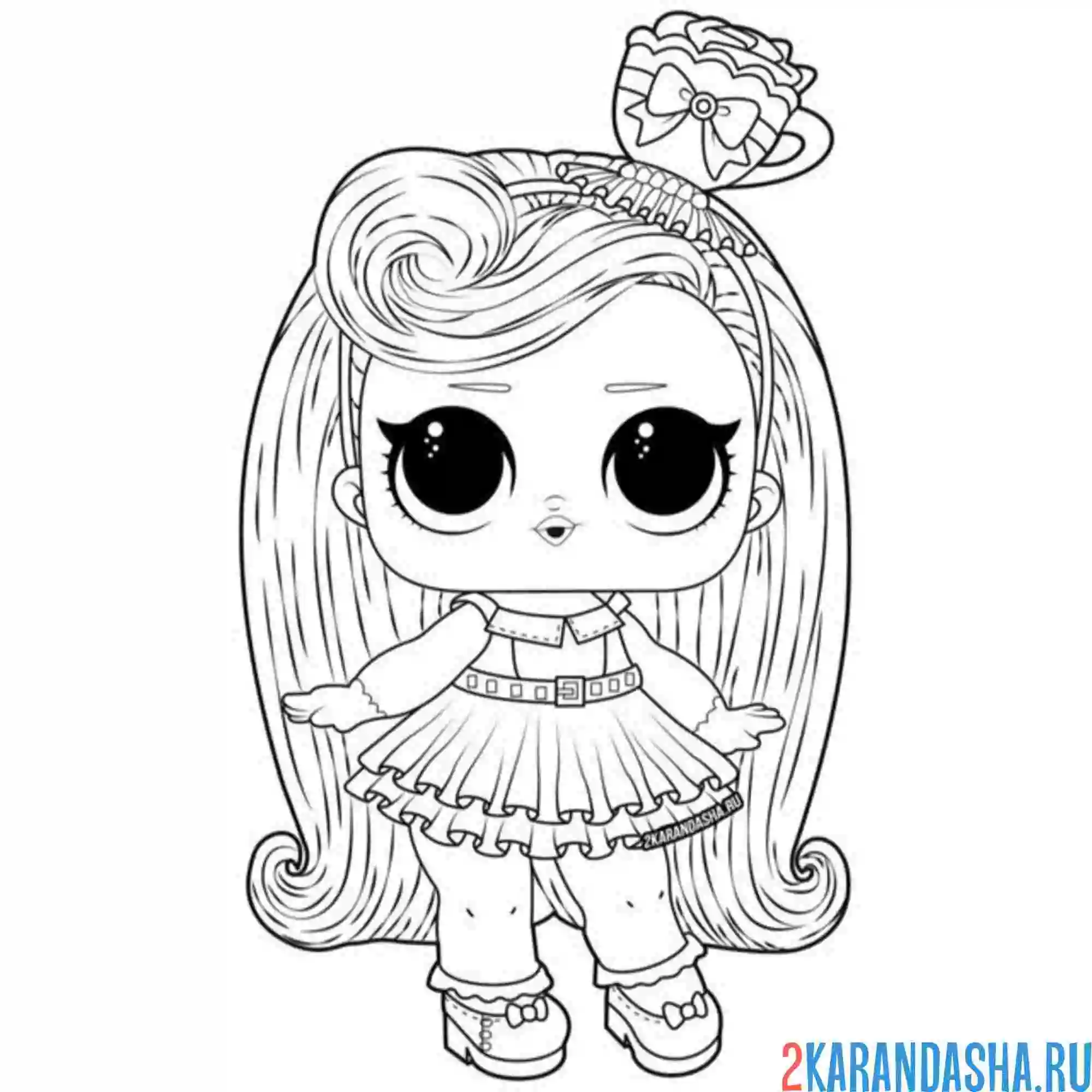 Раскраска кукла лол 2024 кубок