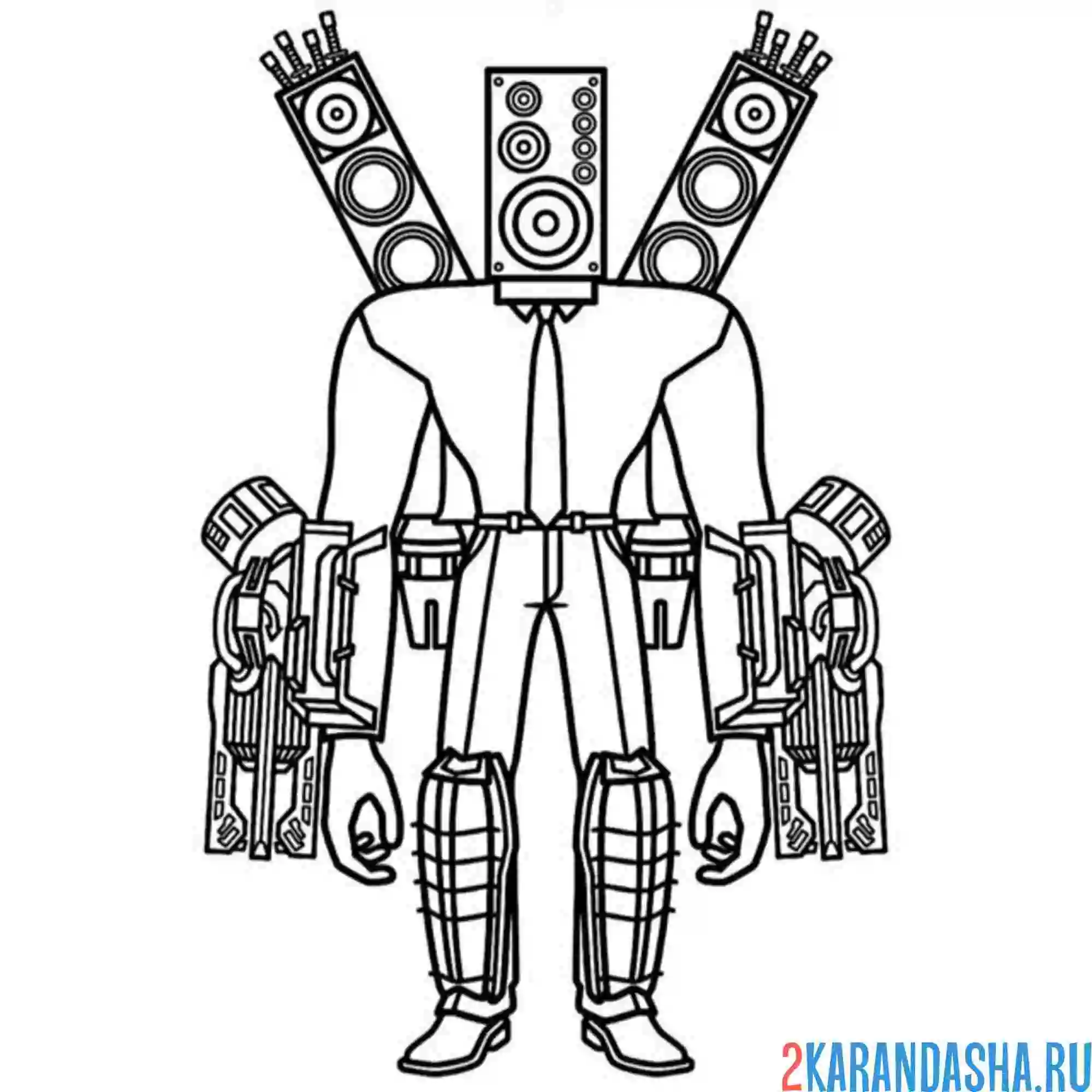 Раскраска бернард большой спикермен скибиди