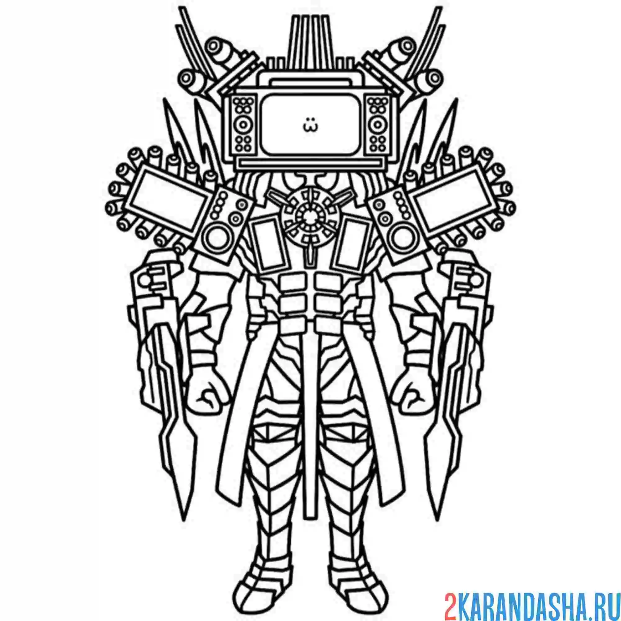 Раскраска new supreme titan tv man