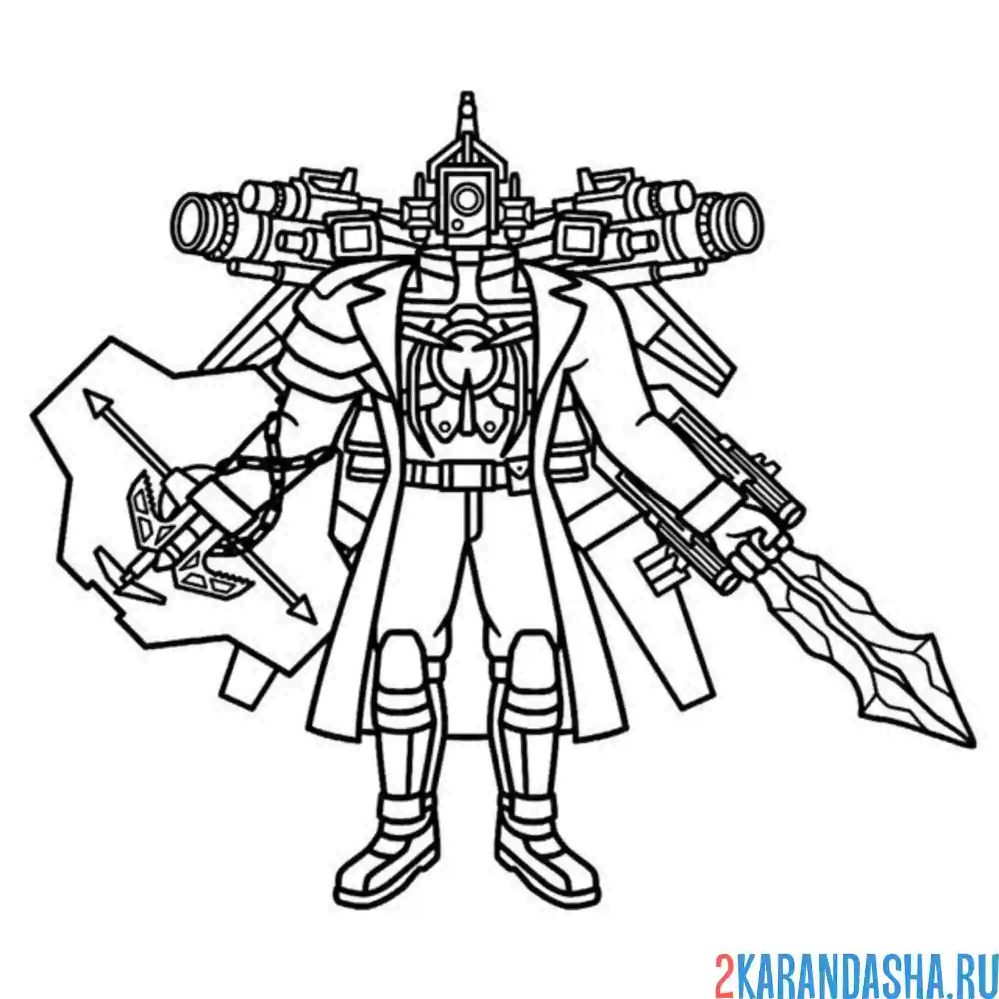 Раскраска new upgraded titan cameraman 3.5