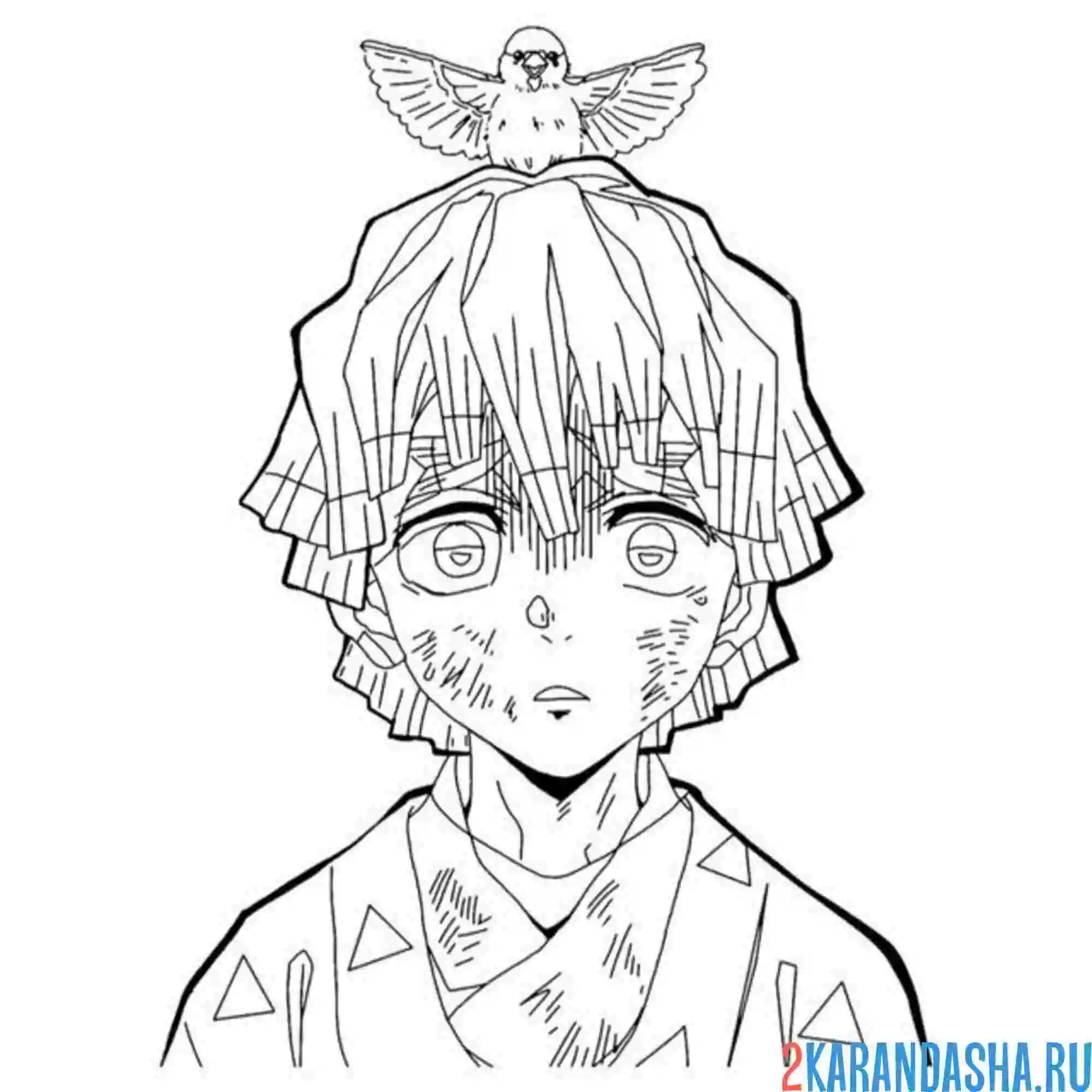 Раскраска клинок, рассекающий демонов аниме