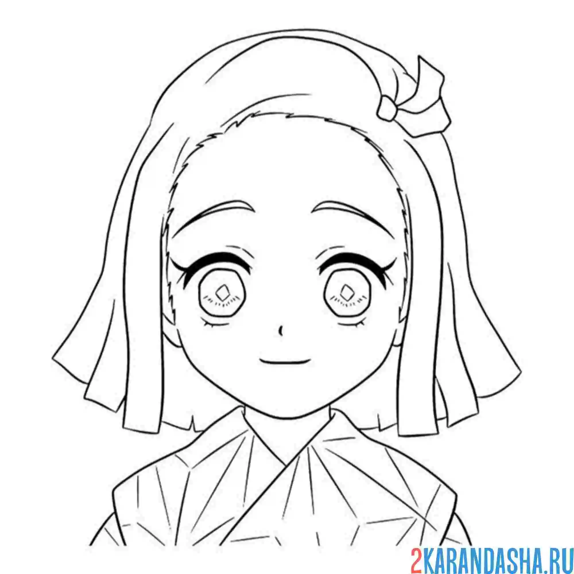 Раскраска малыш незуко