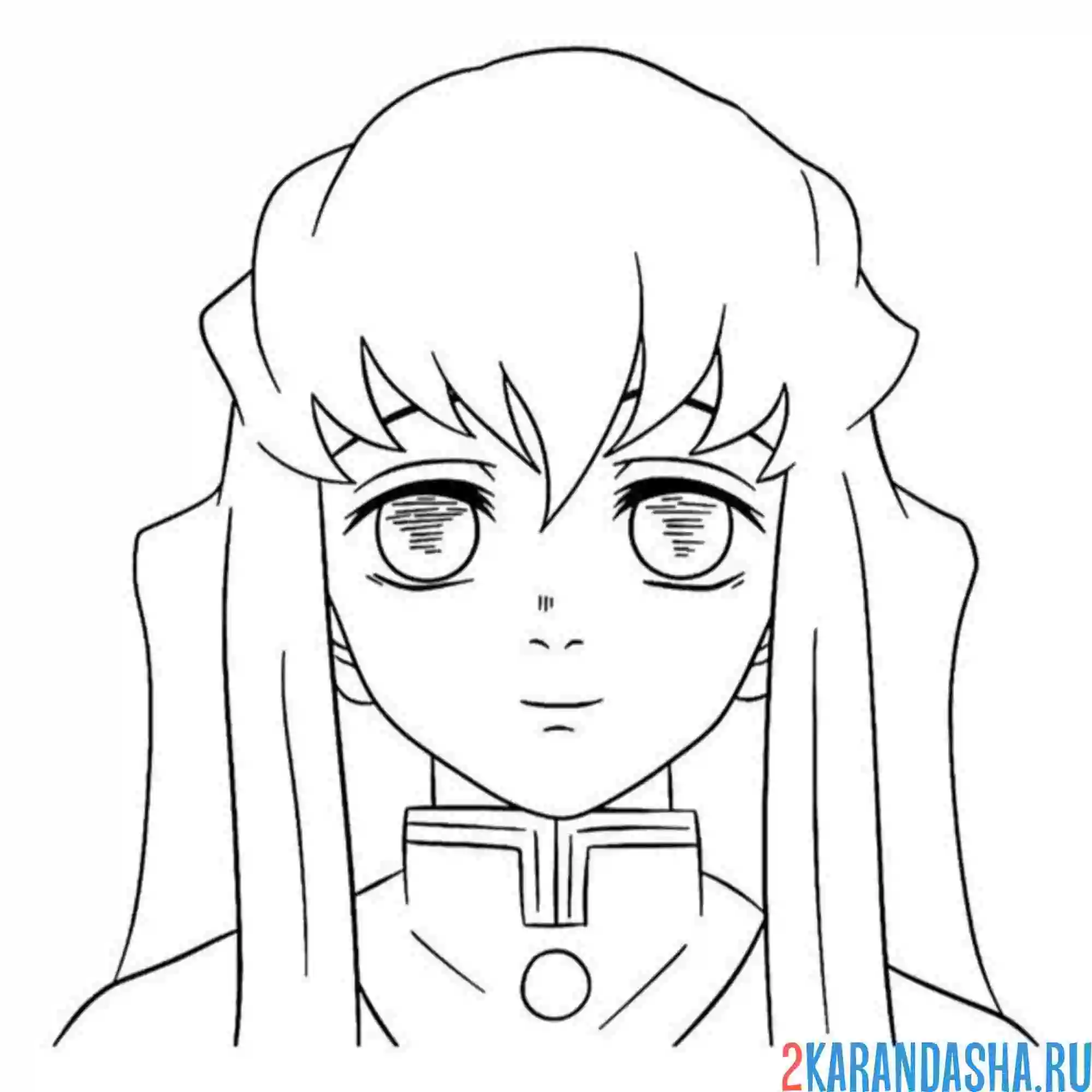 Раскраска muichiro tokito клинок рассекающий демонов