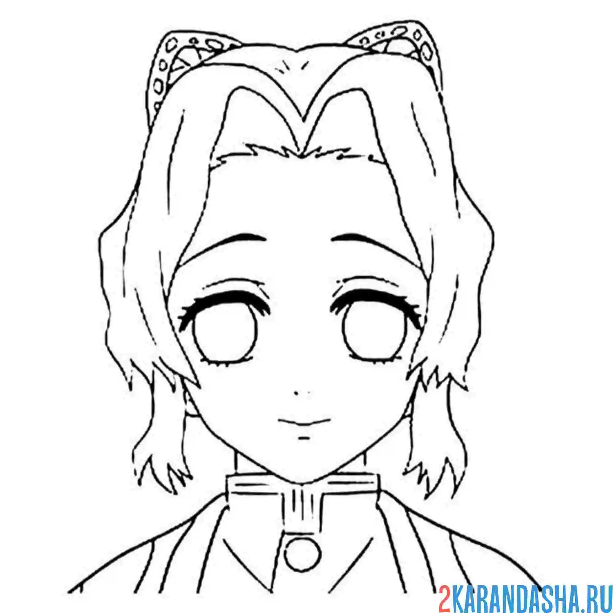 Раскраска shinobu kocho клинок рассекающий демонов