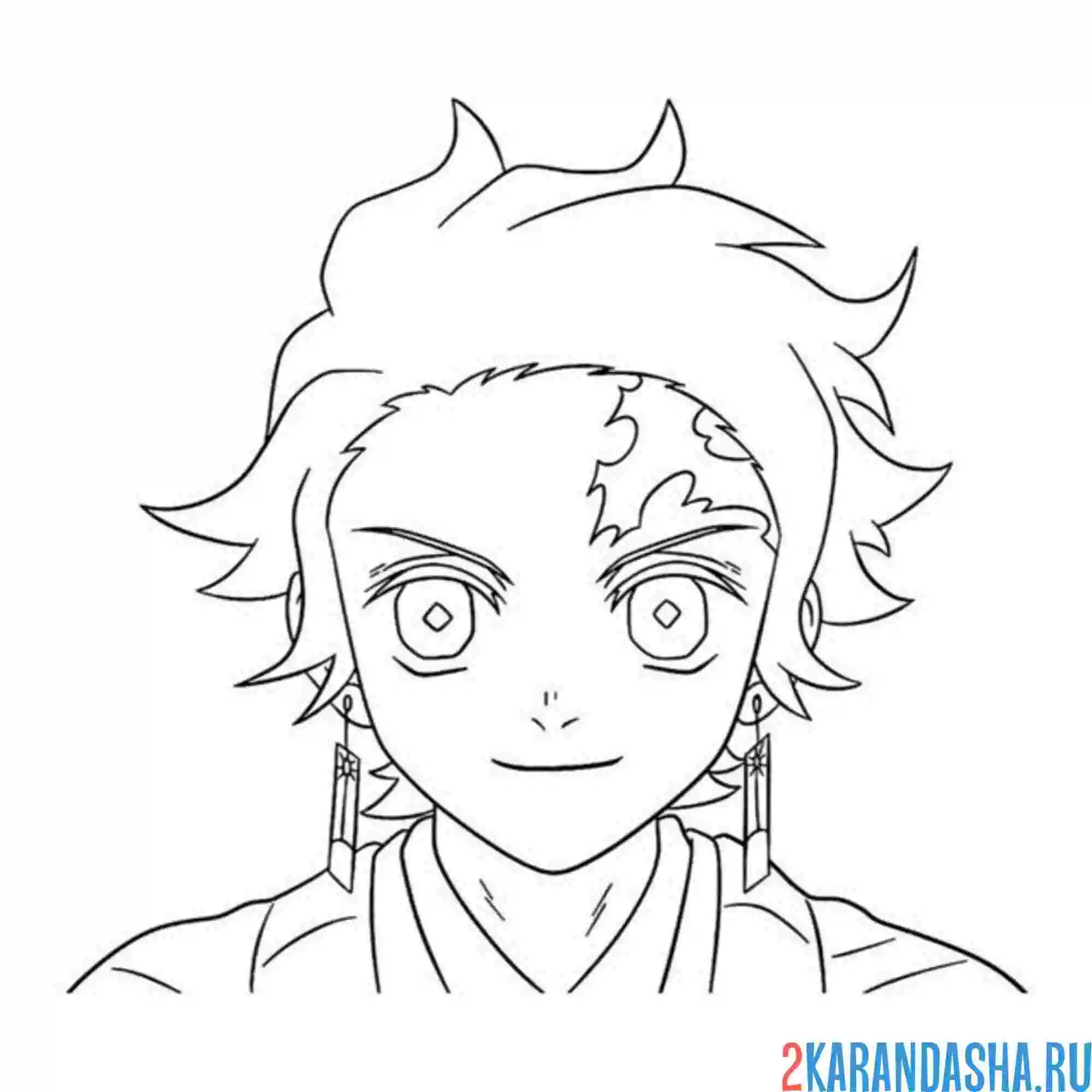 Раскраска tanjiro kamado