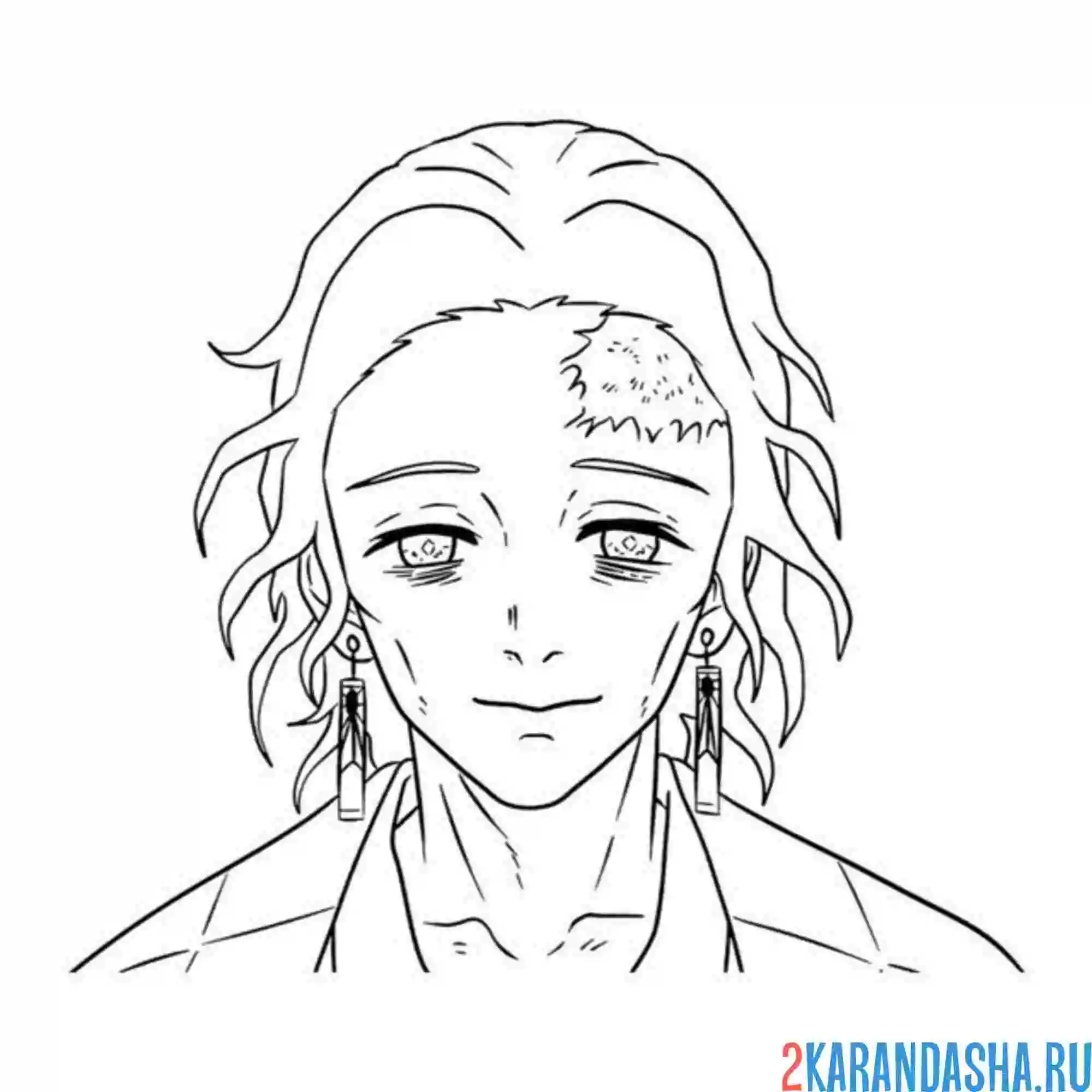 Раскраска tanjiro клинок, рассекающий демонов