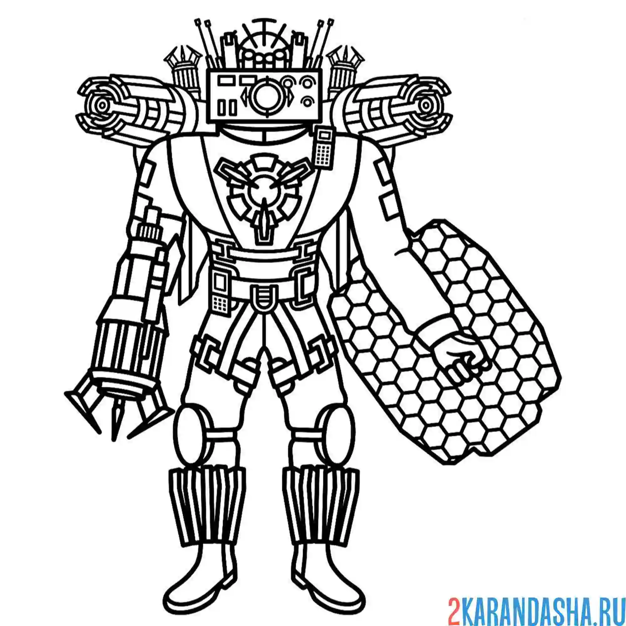 Раскраска апгрейд титан радиомен