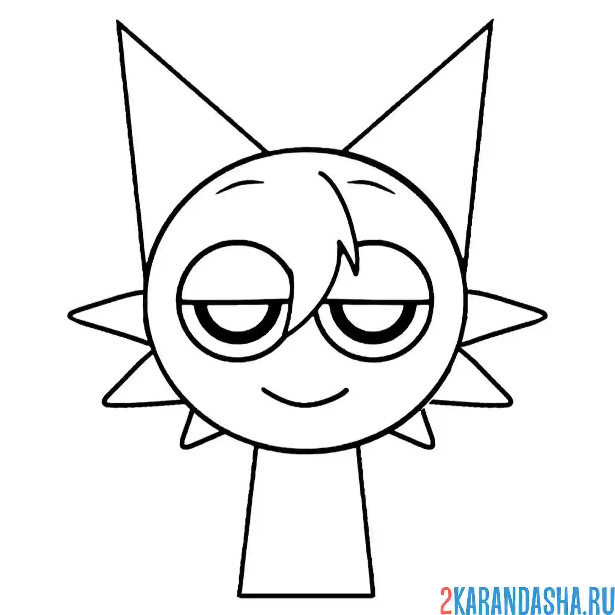 Раскраска спрунки грей с челкой