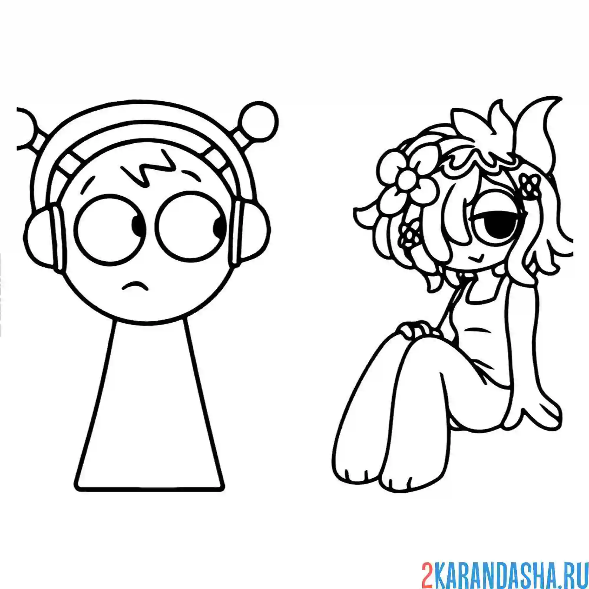 Раскраска спрунки орен и винерия