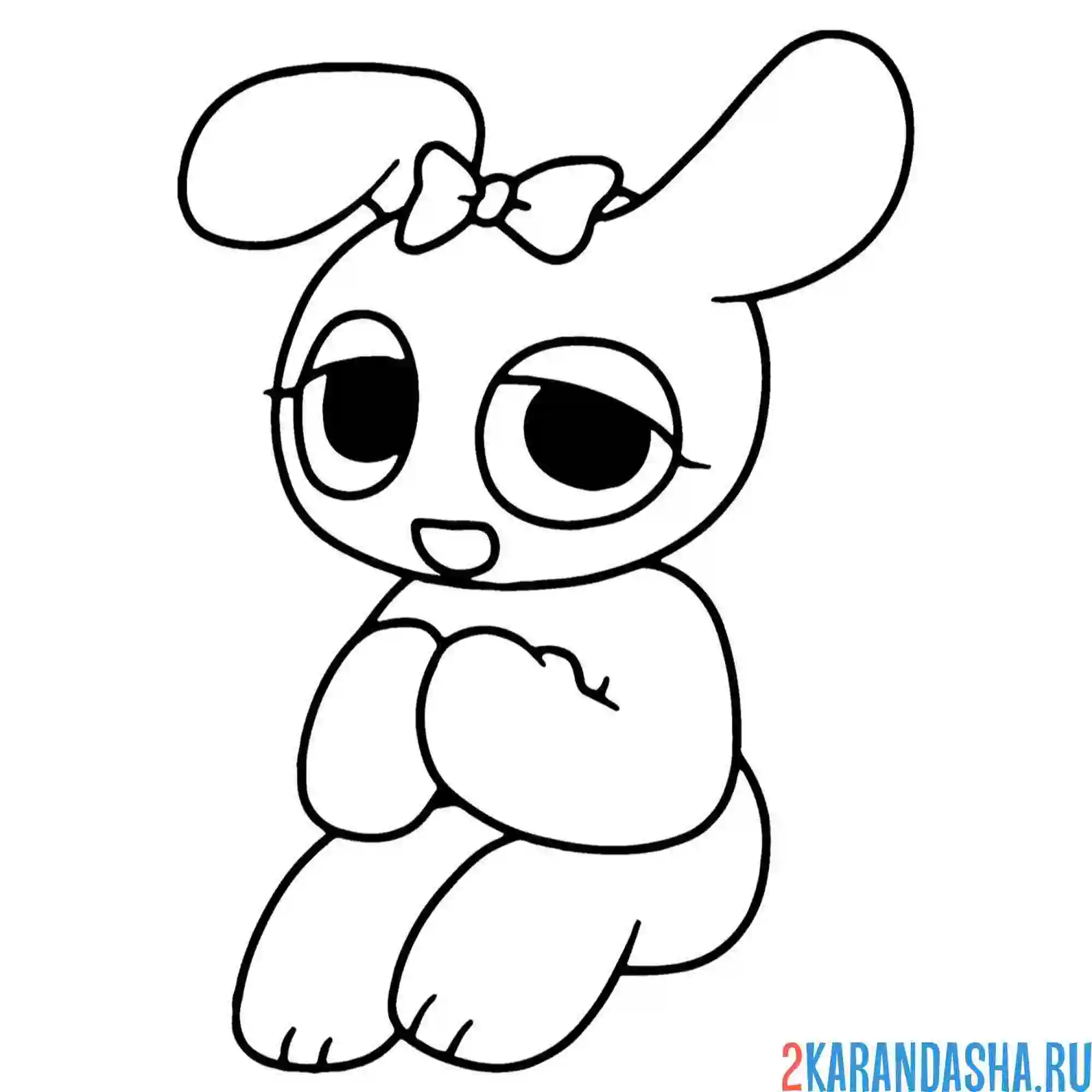 Раскраска pink (pinki) спрунки