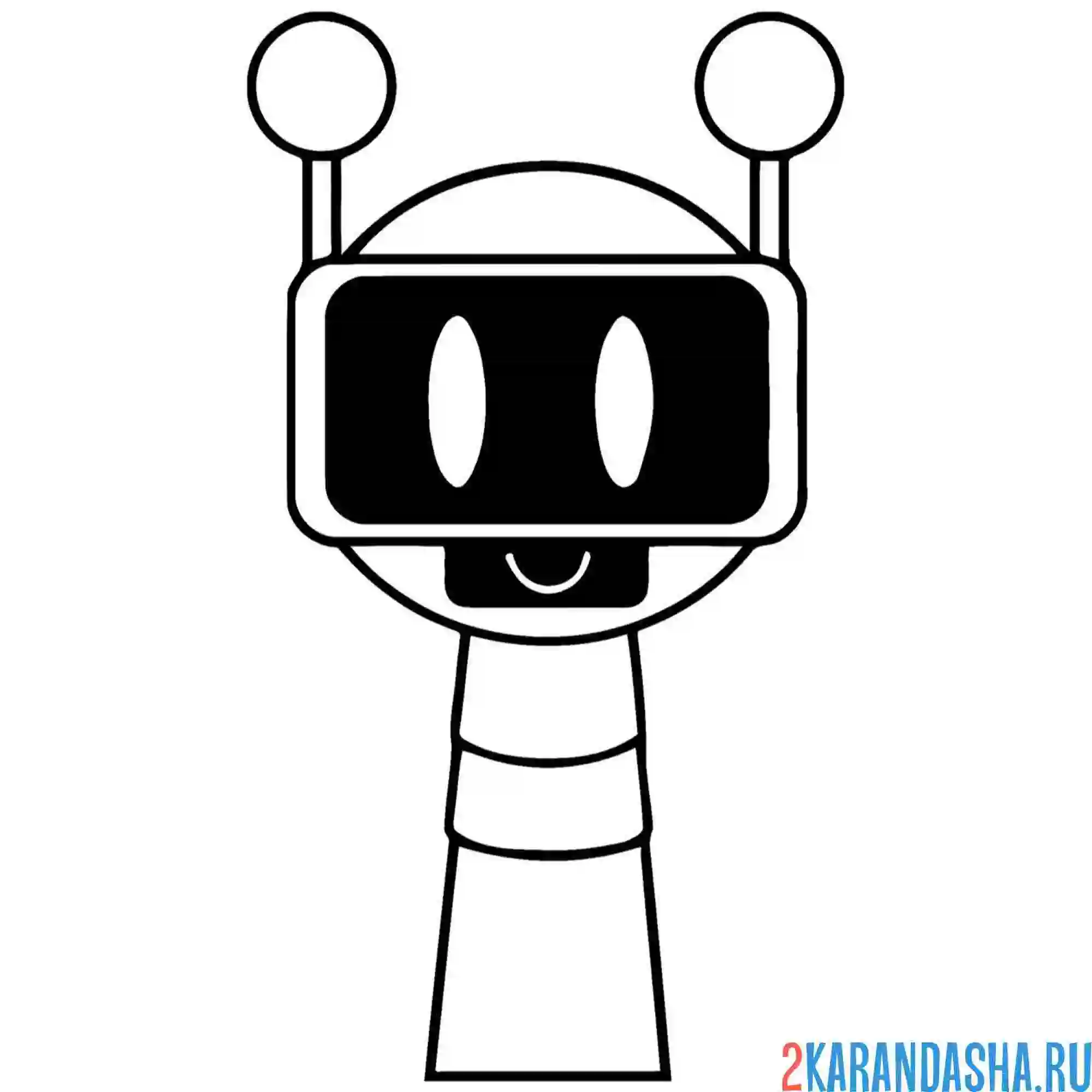 Раскраска фан бот спрунки