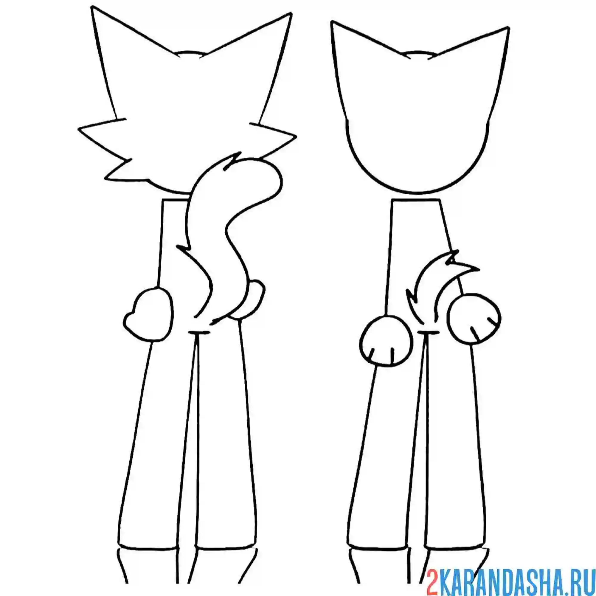 Раскраска спрунки вид сзади