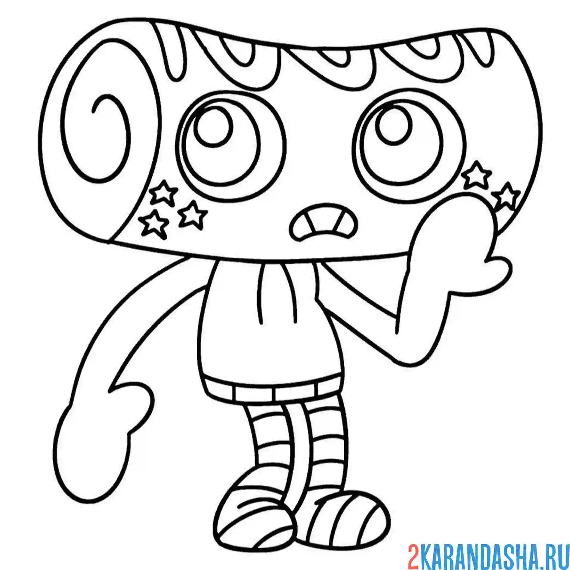 Раскраска космо мир денди