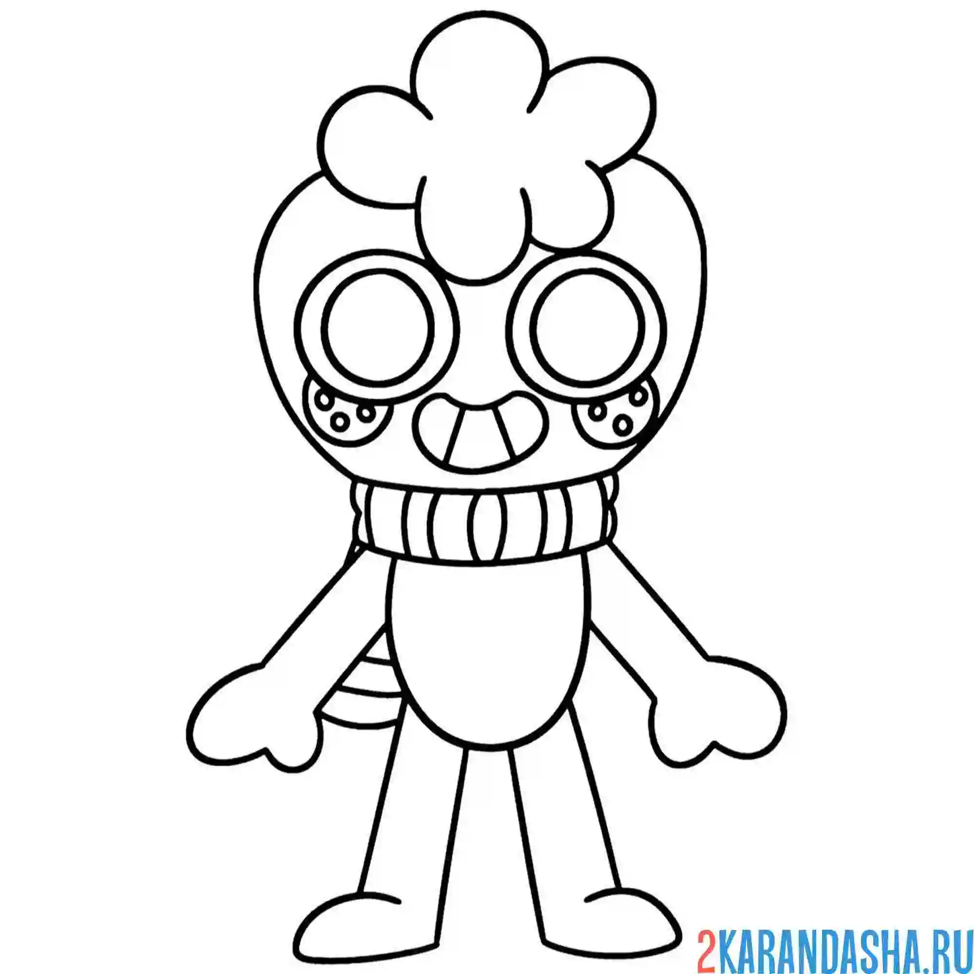 Раскраска мир денди спрут