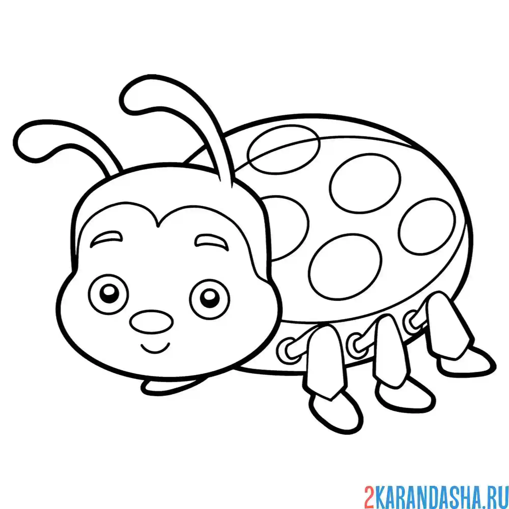 Раскраска божья коровка мальчик