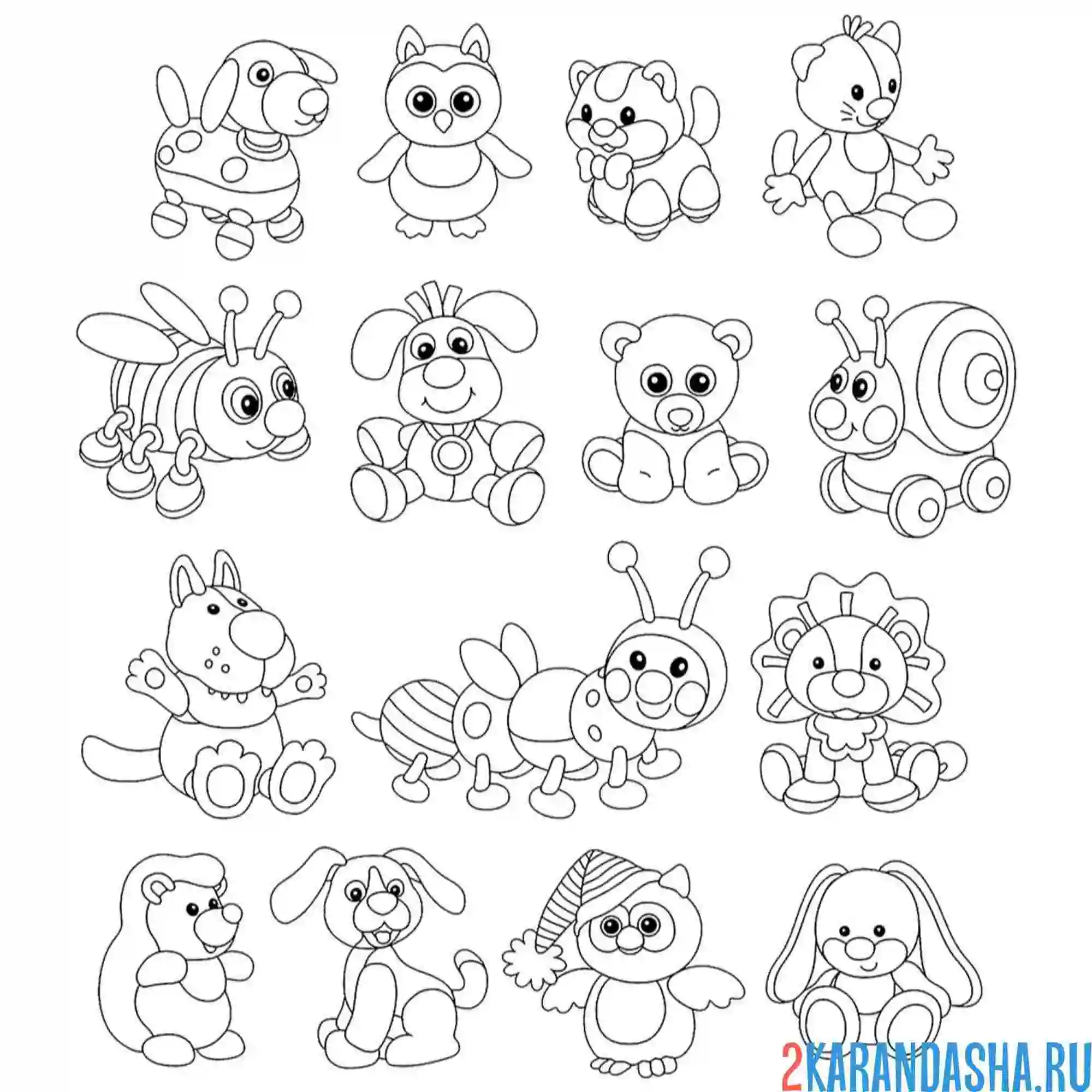 Раскраска игрушки детские для игр