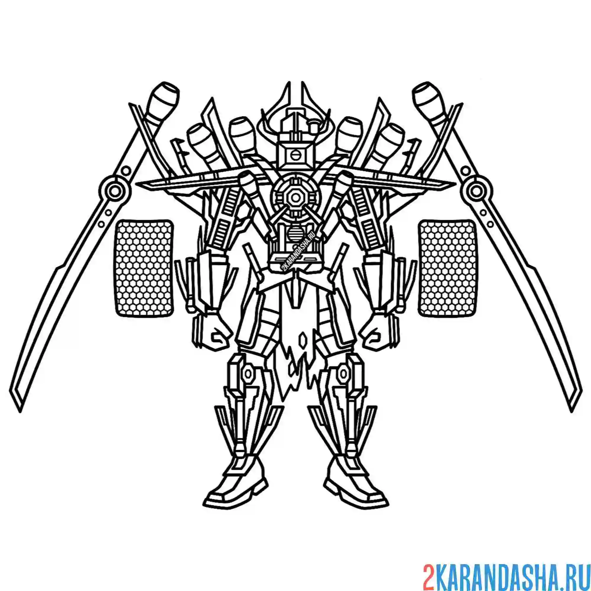 Раскраска боевая броня сонар титат скибиди