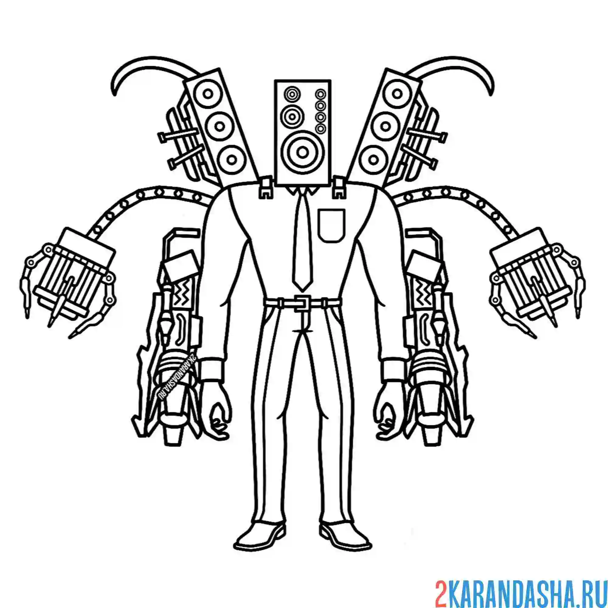 Раскраска новый астро обновленный большой спикермен