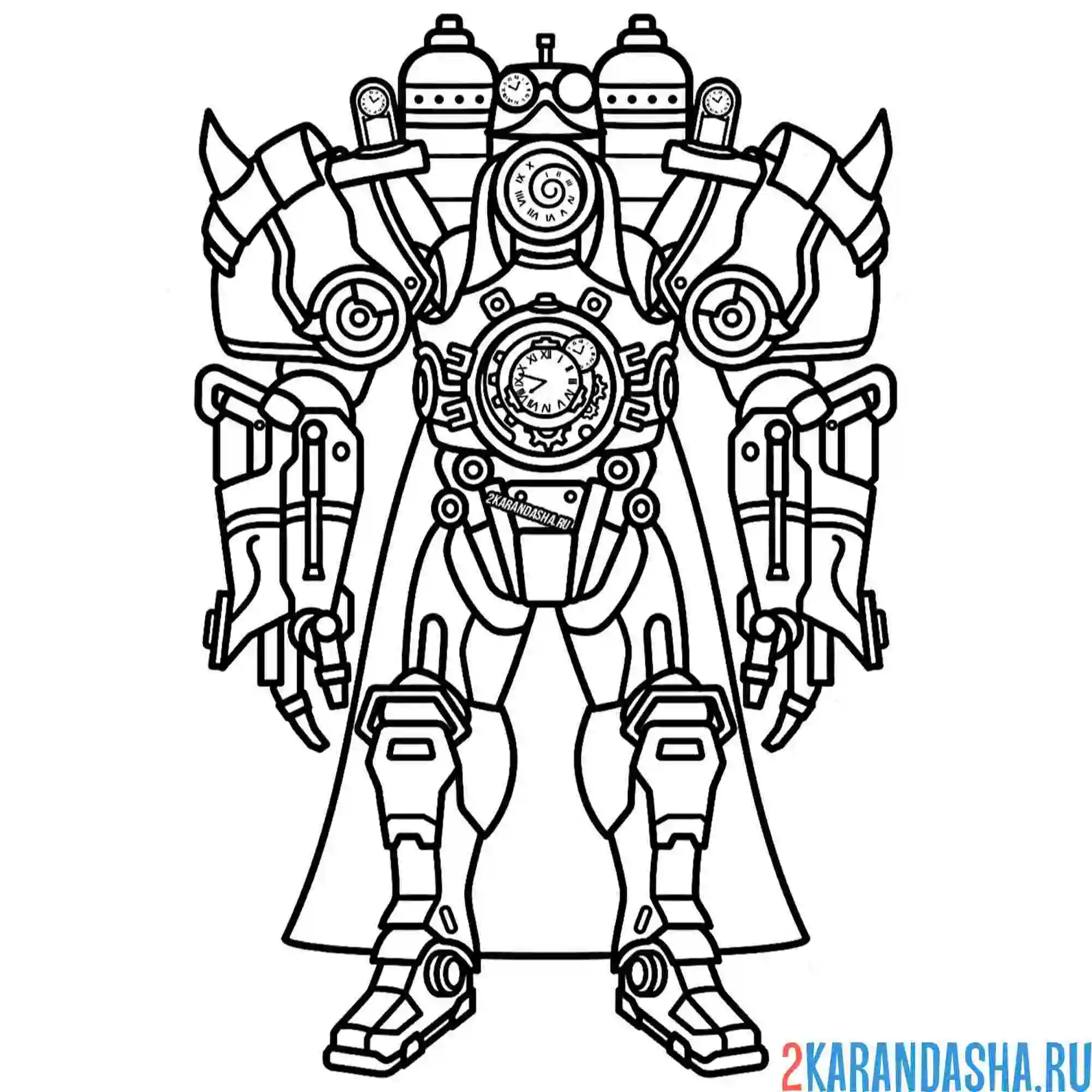 Раскраска новый апгрейд титан склокмэн