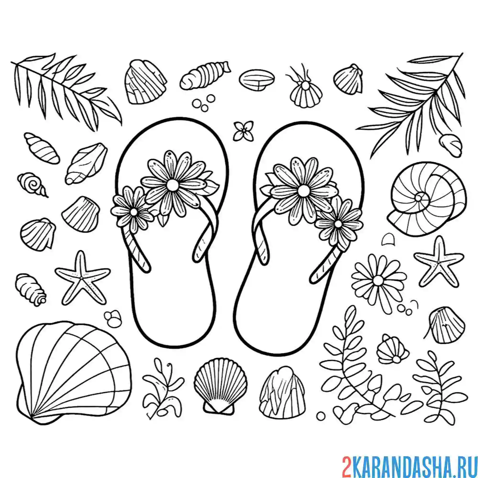 Раскраска милые сланцы лето
