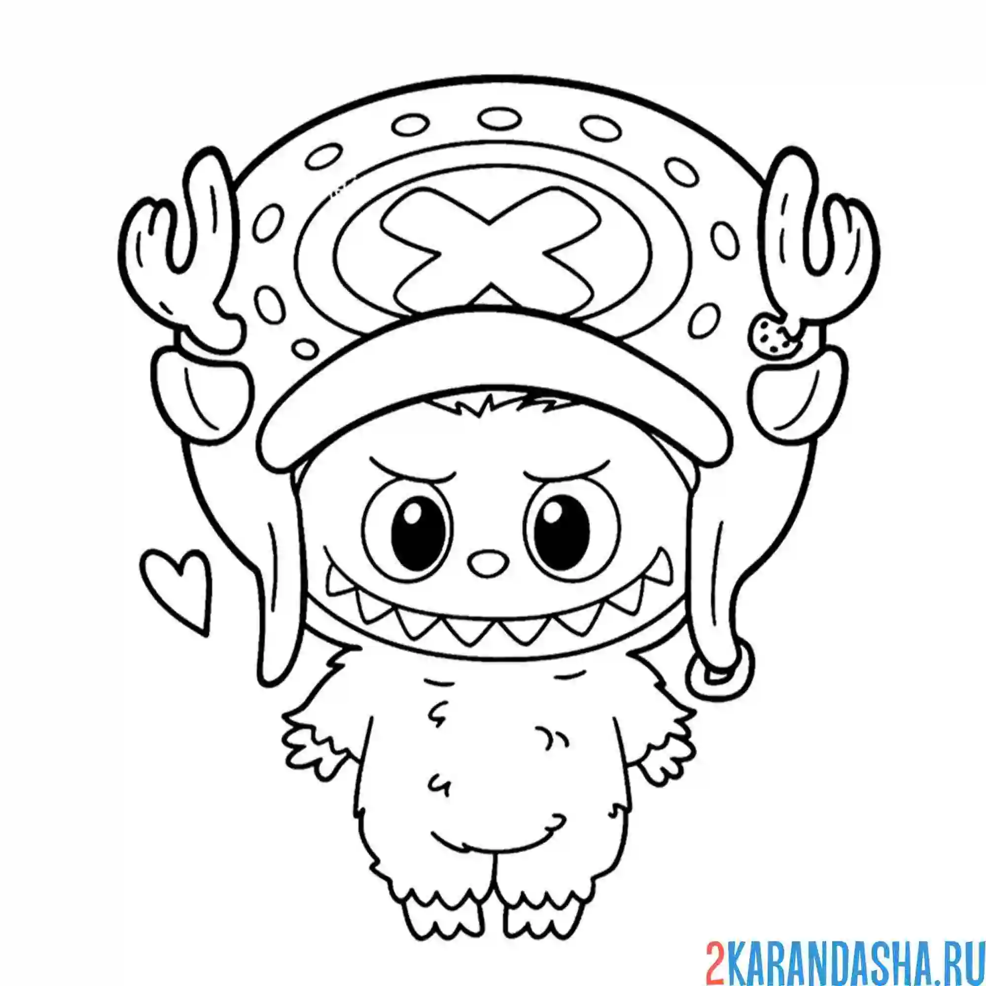 Раскраска лабубу бравл старс