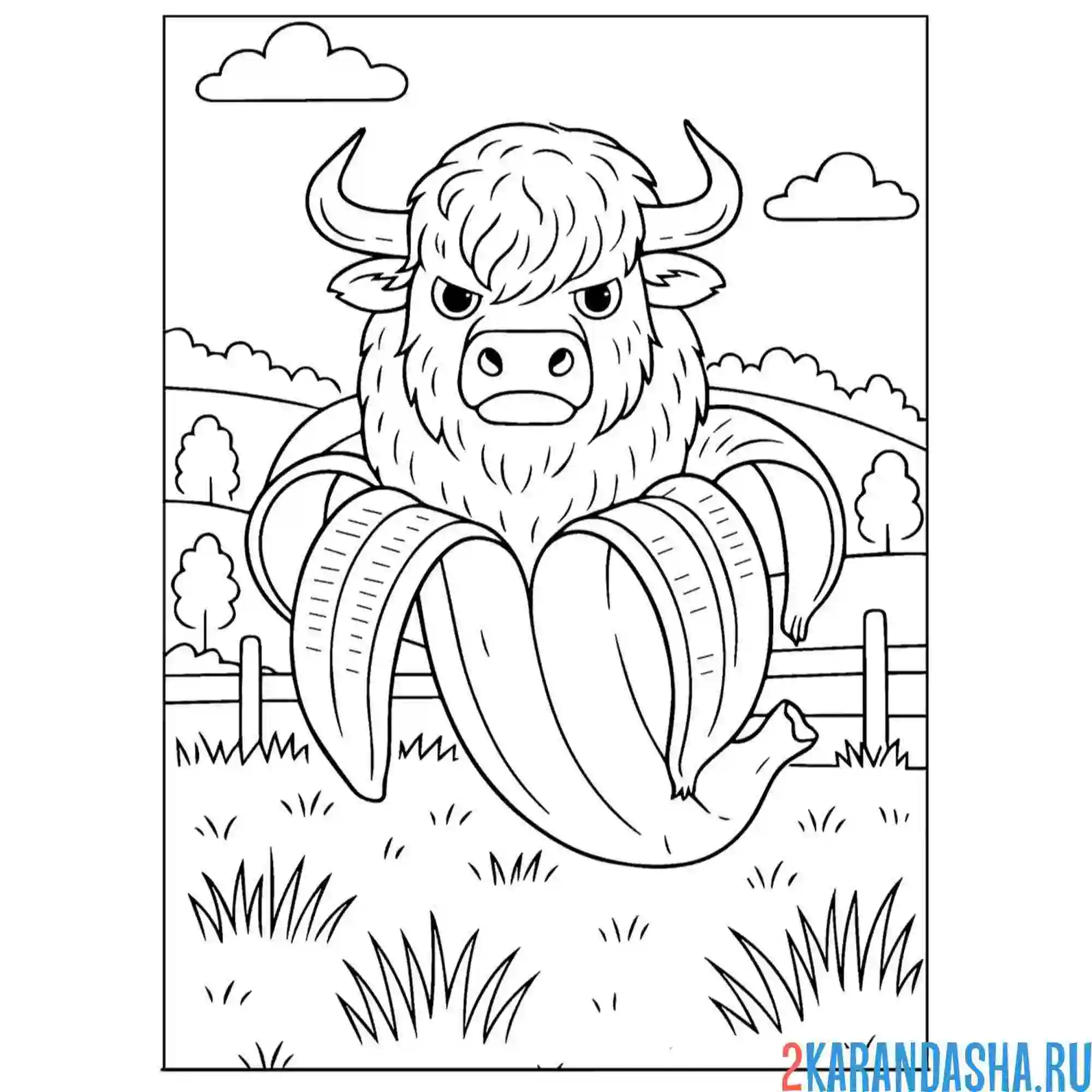 Раскраска bulliccinni-bananini