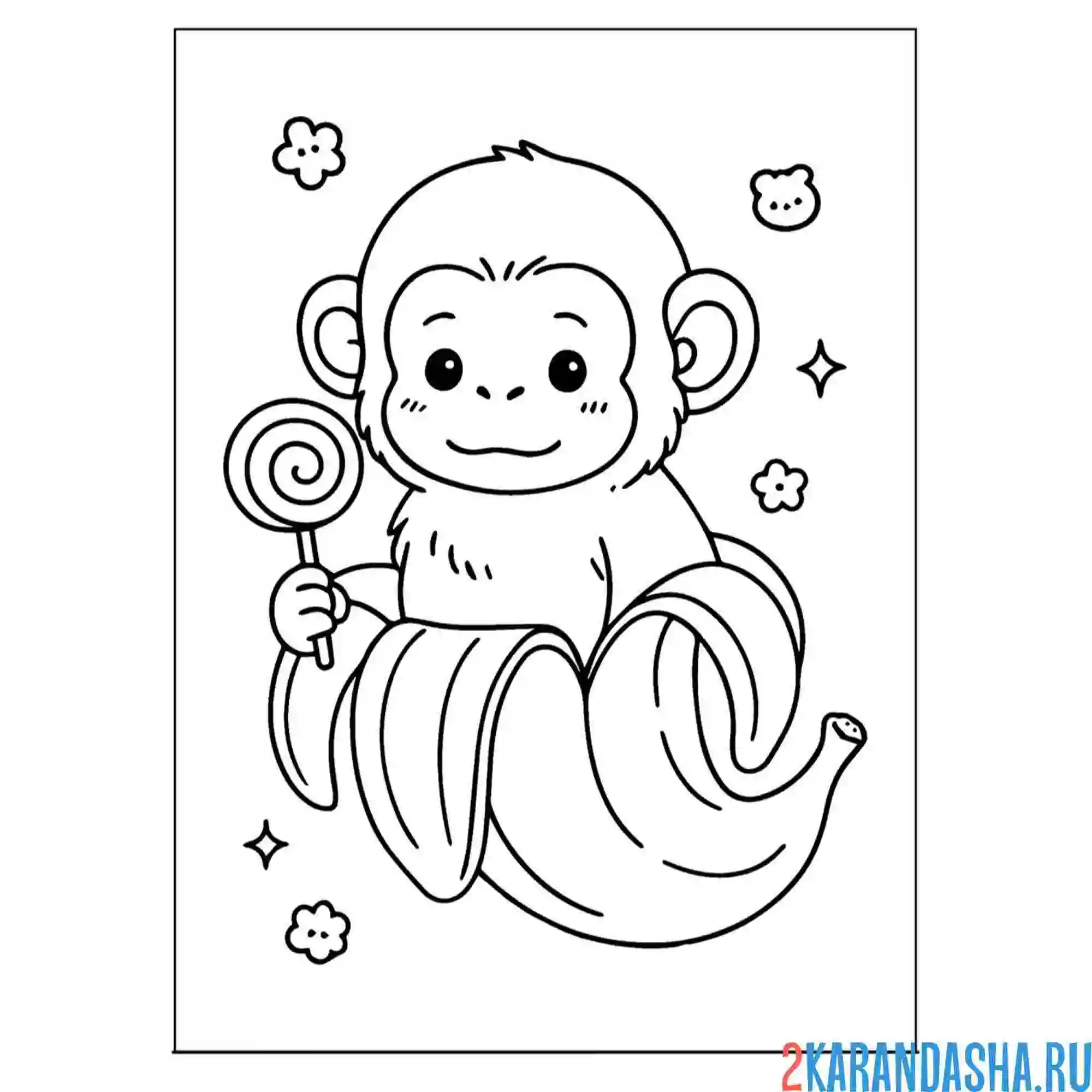 Раскраска chimpanzini-bananini