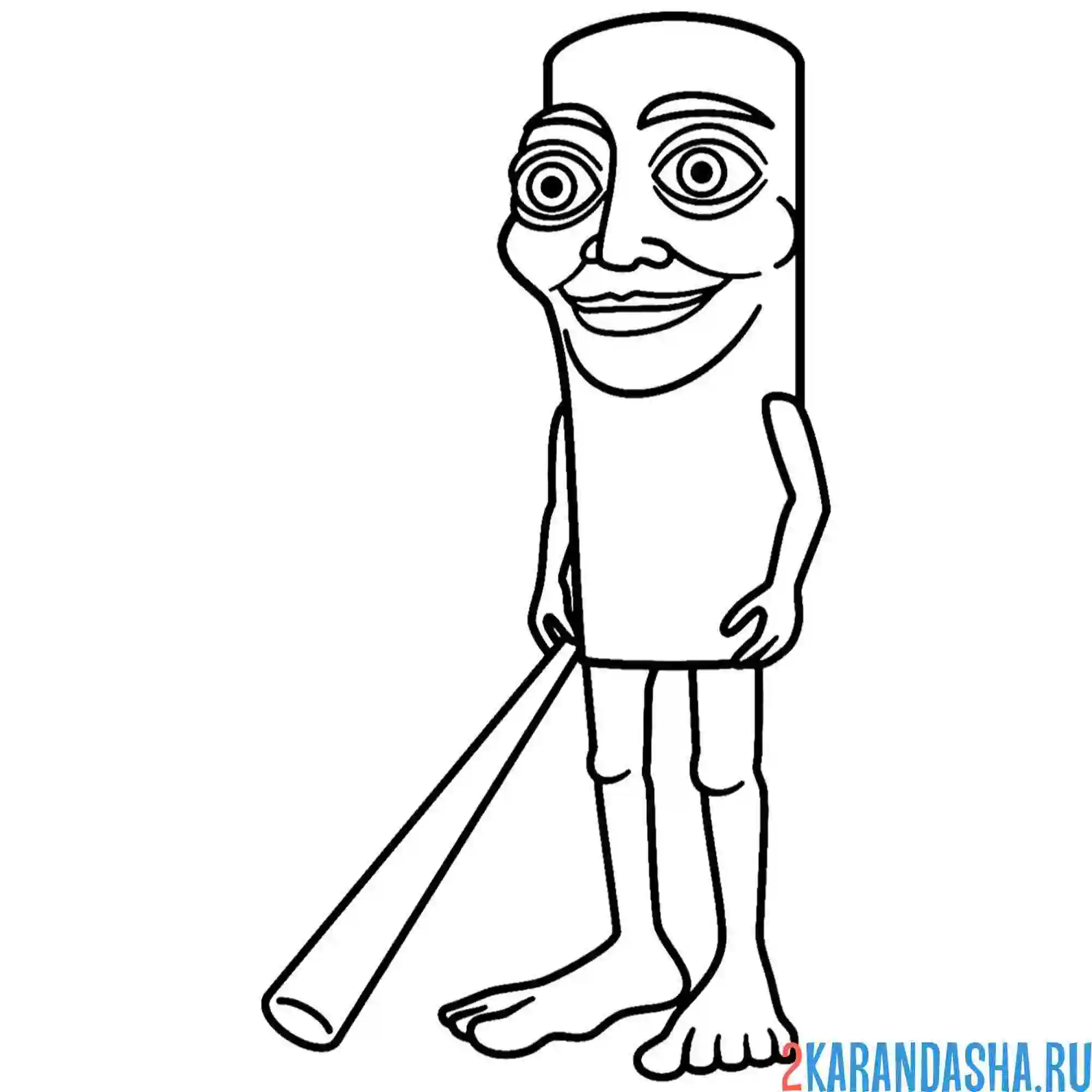 Раскраска тунг-тунг-тунг сахур