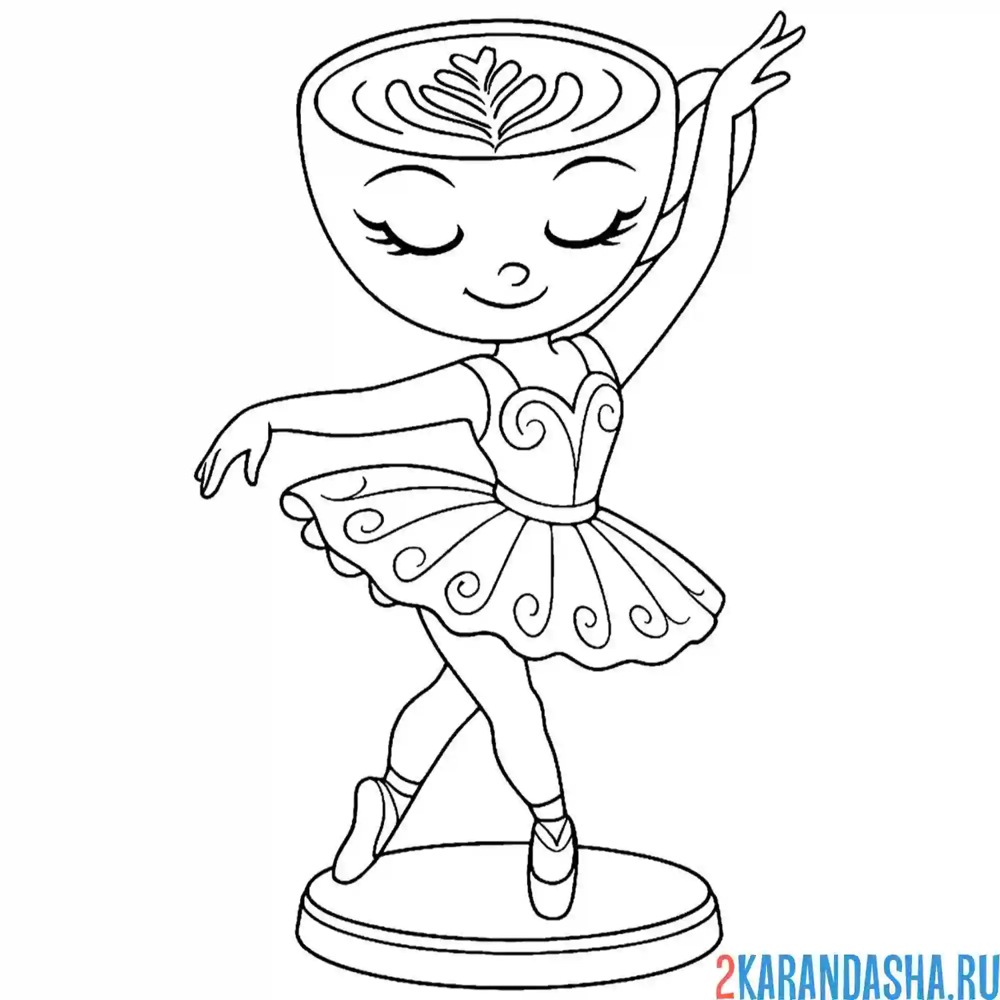 Раскраска балерина капучино итальянские животные