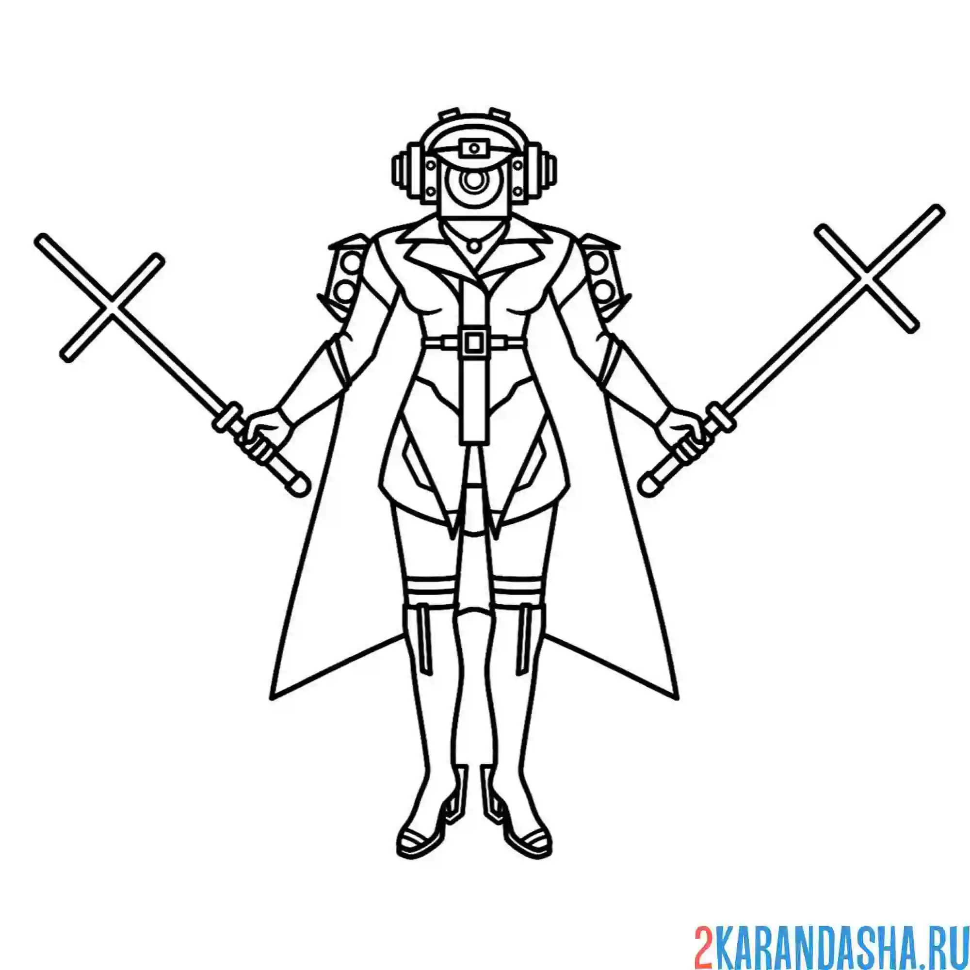 Раскраска спикервумен новый