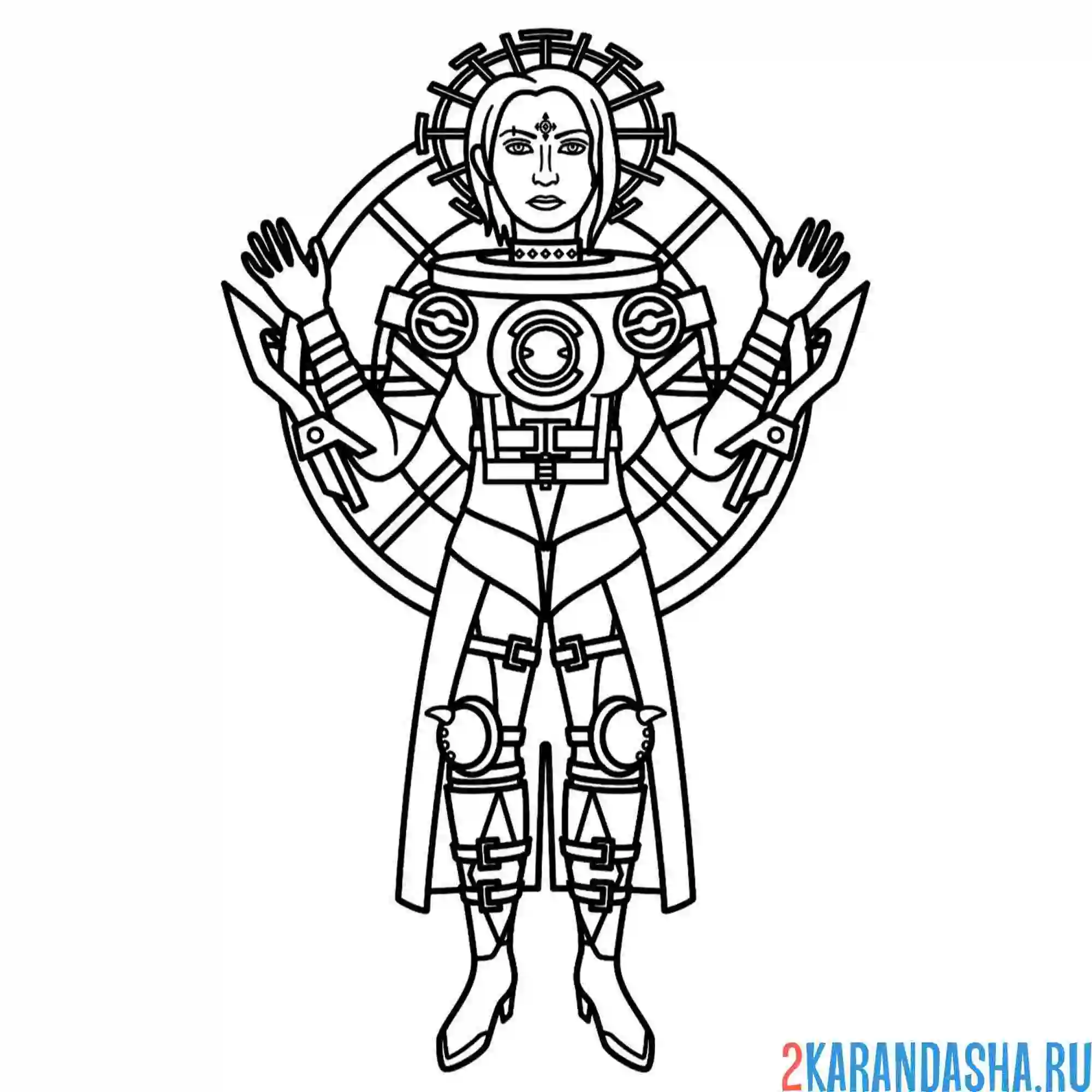 Раскраска новая герцогиня астро титан