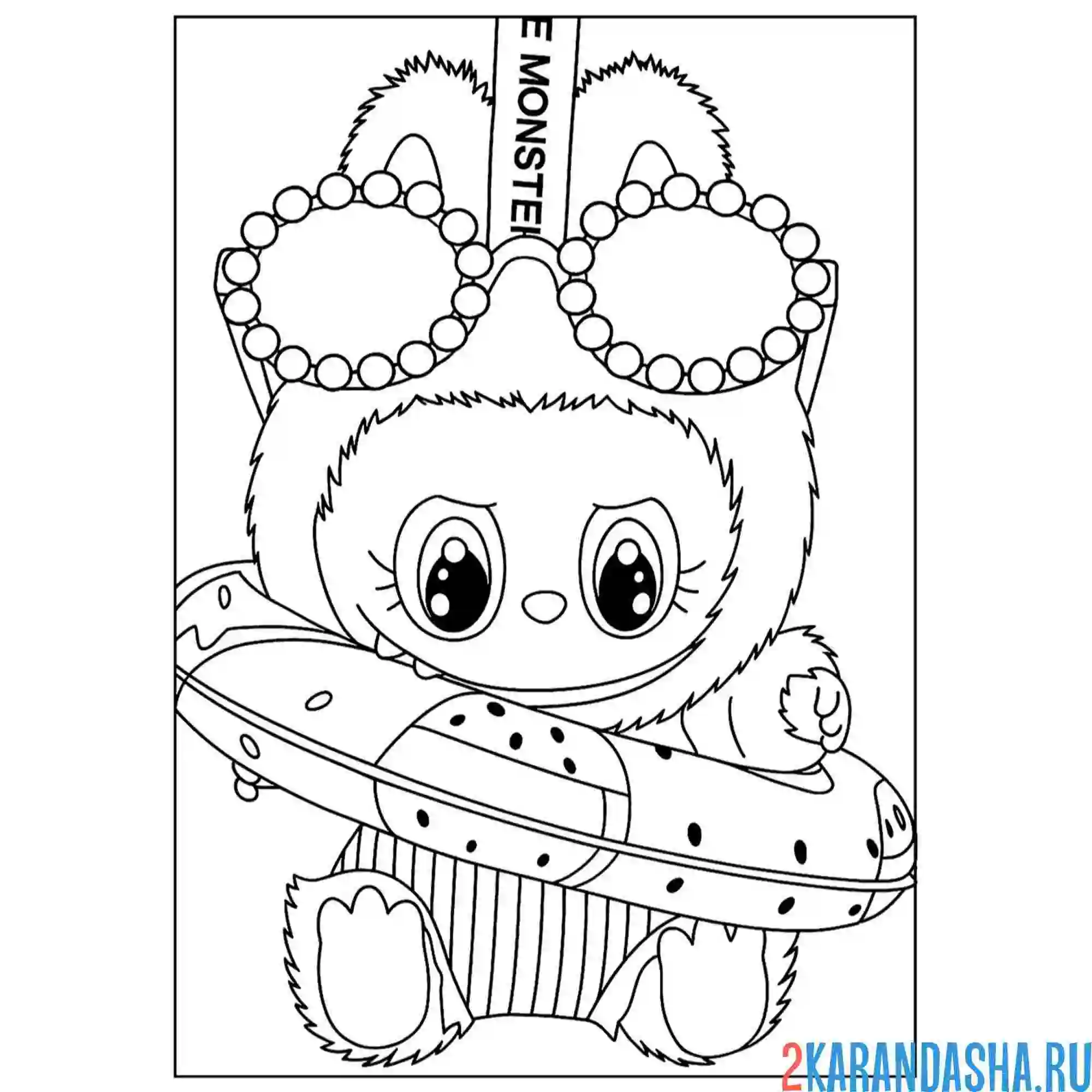 Раскраска лабубу малышка