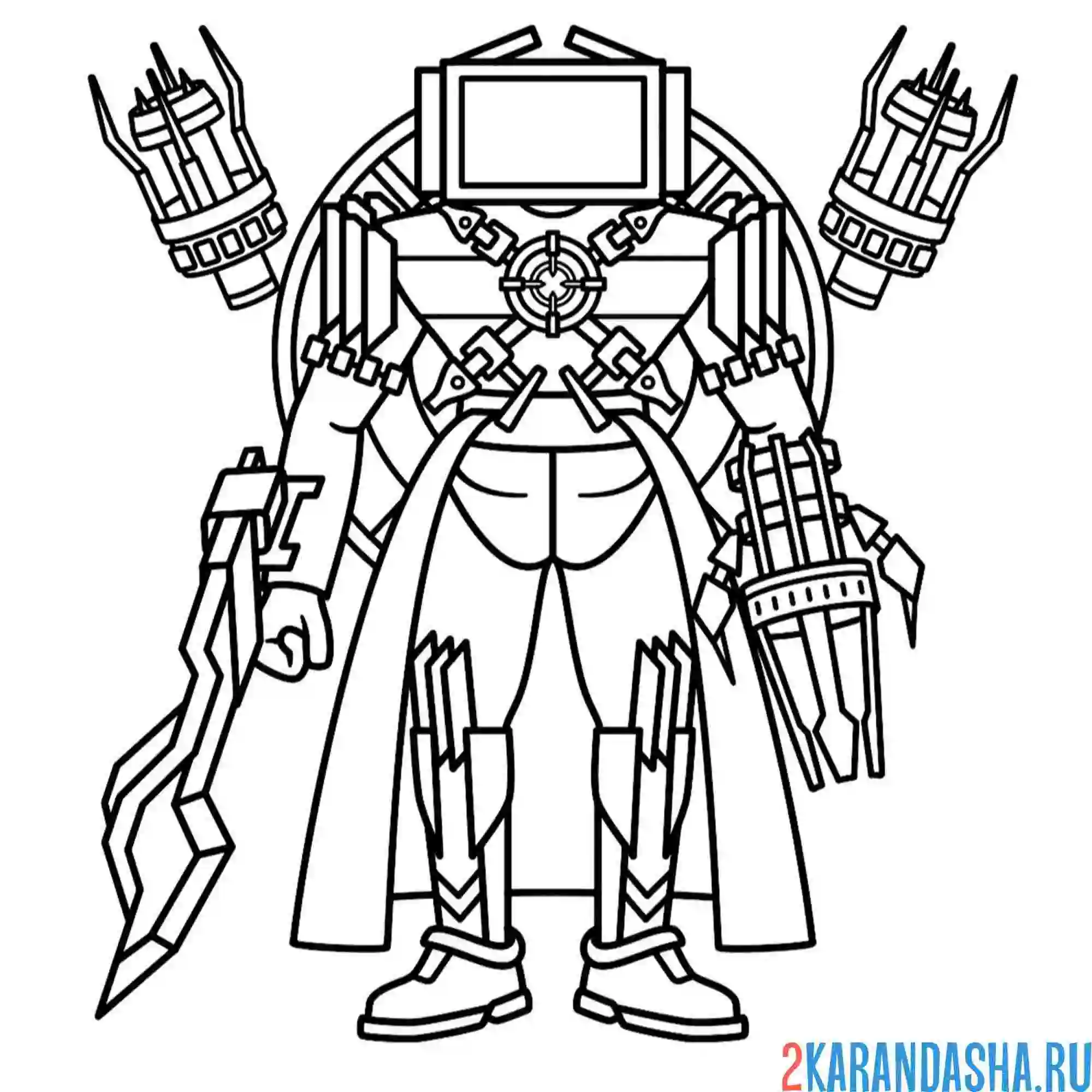 Раскраска инфектед титан тв-мэн v 3