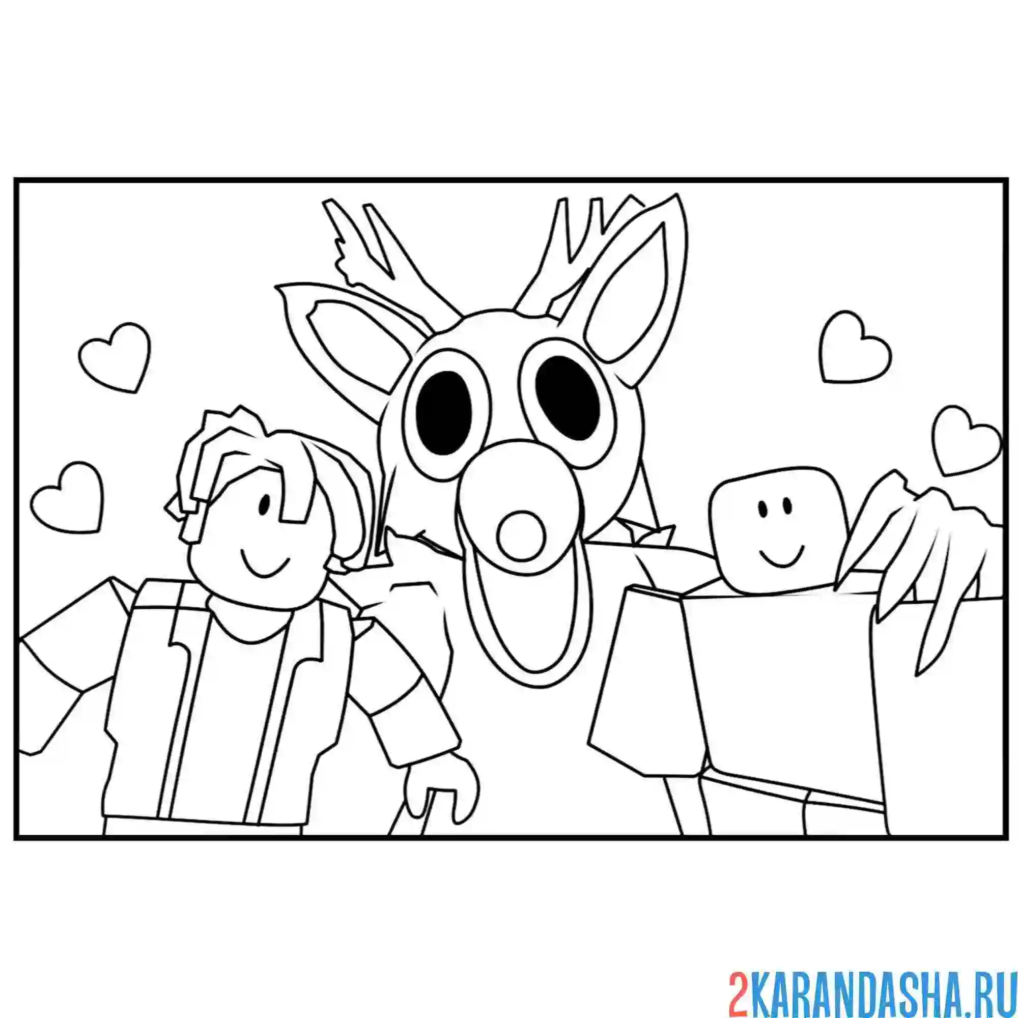 Раскраска 99 ночей в лесу роблокс