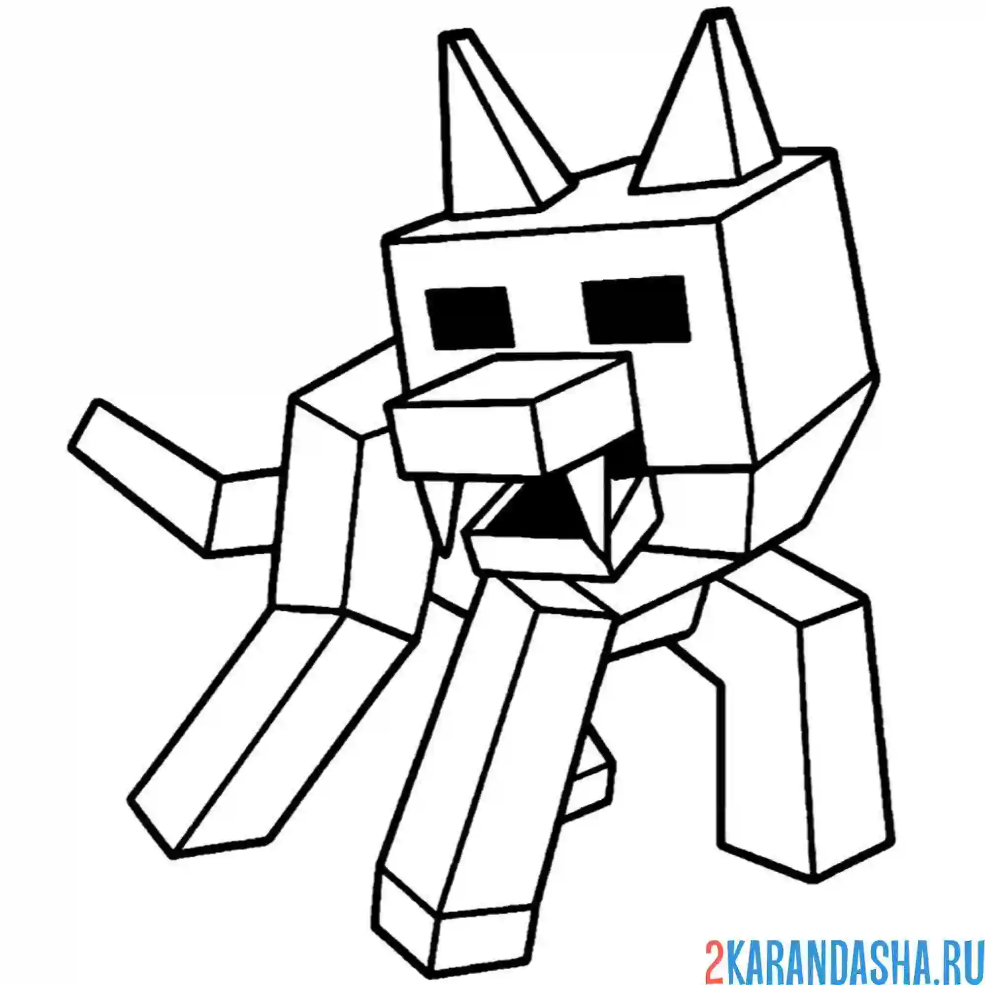 Раскраска 99 ночей в лесу волк