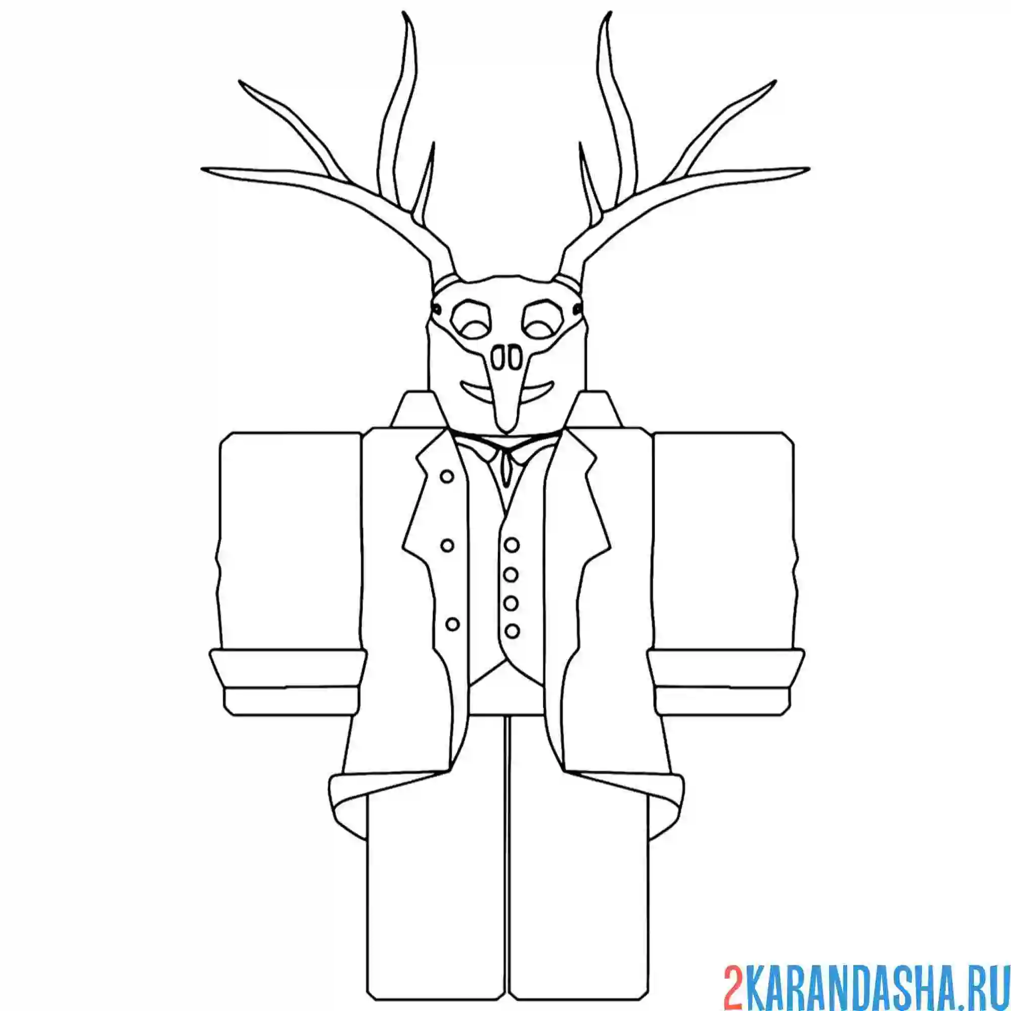 Раскраска 99 ночей в лесу роблокс 2