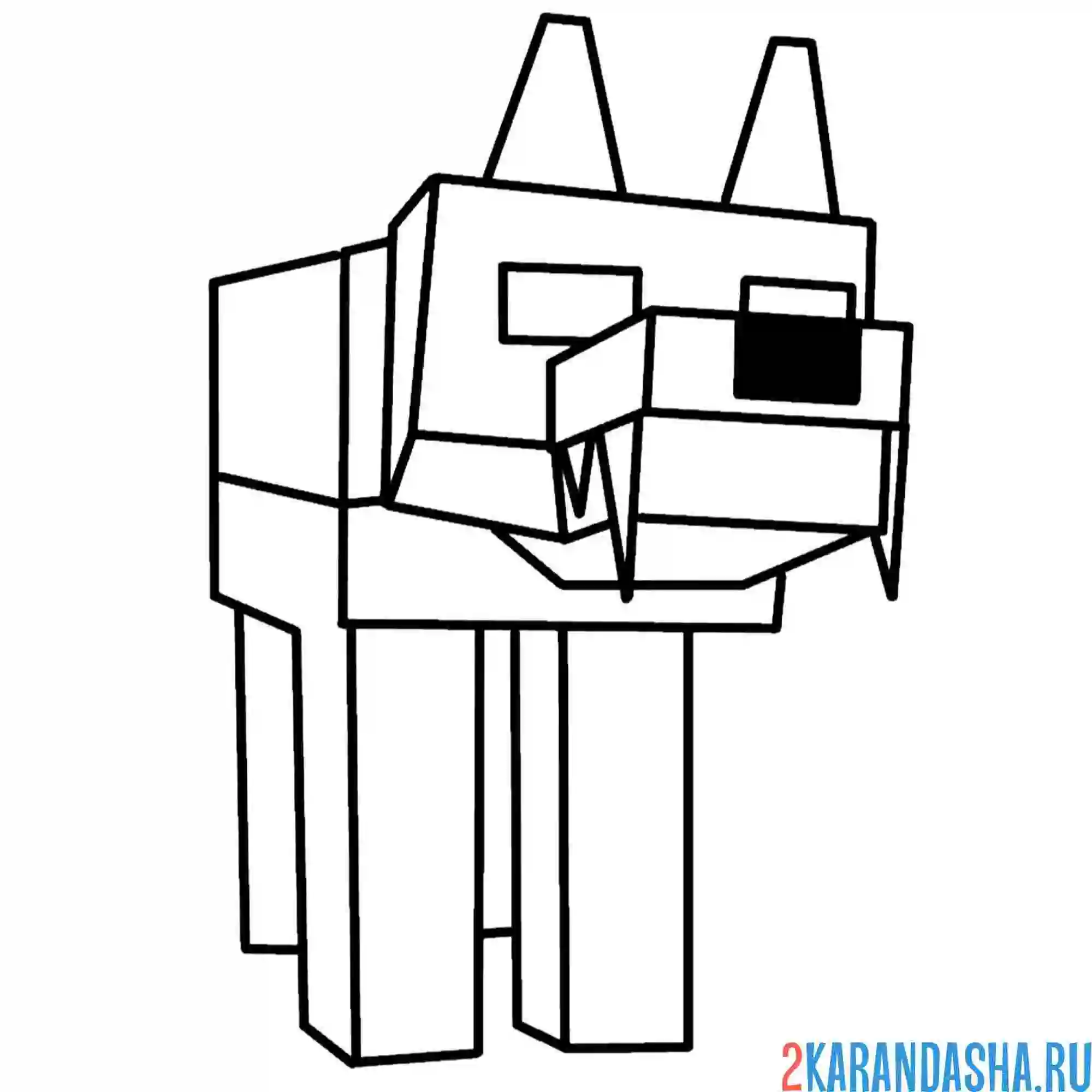 Раскраска 99 ночей в лесу опасный волк