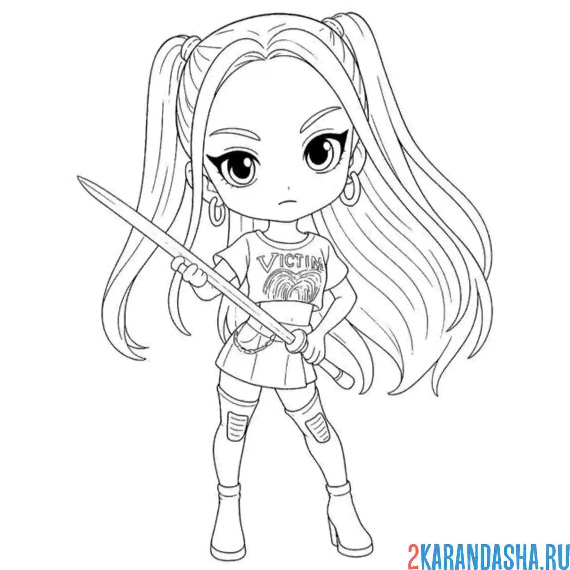 Раскраска хантрикс мира аниме