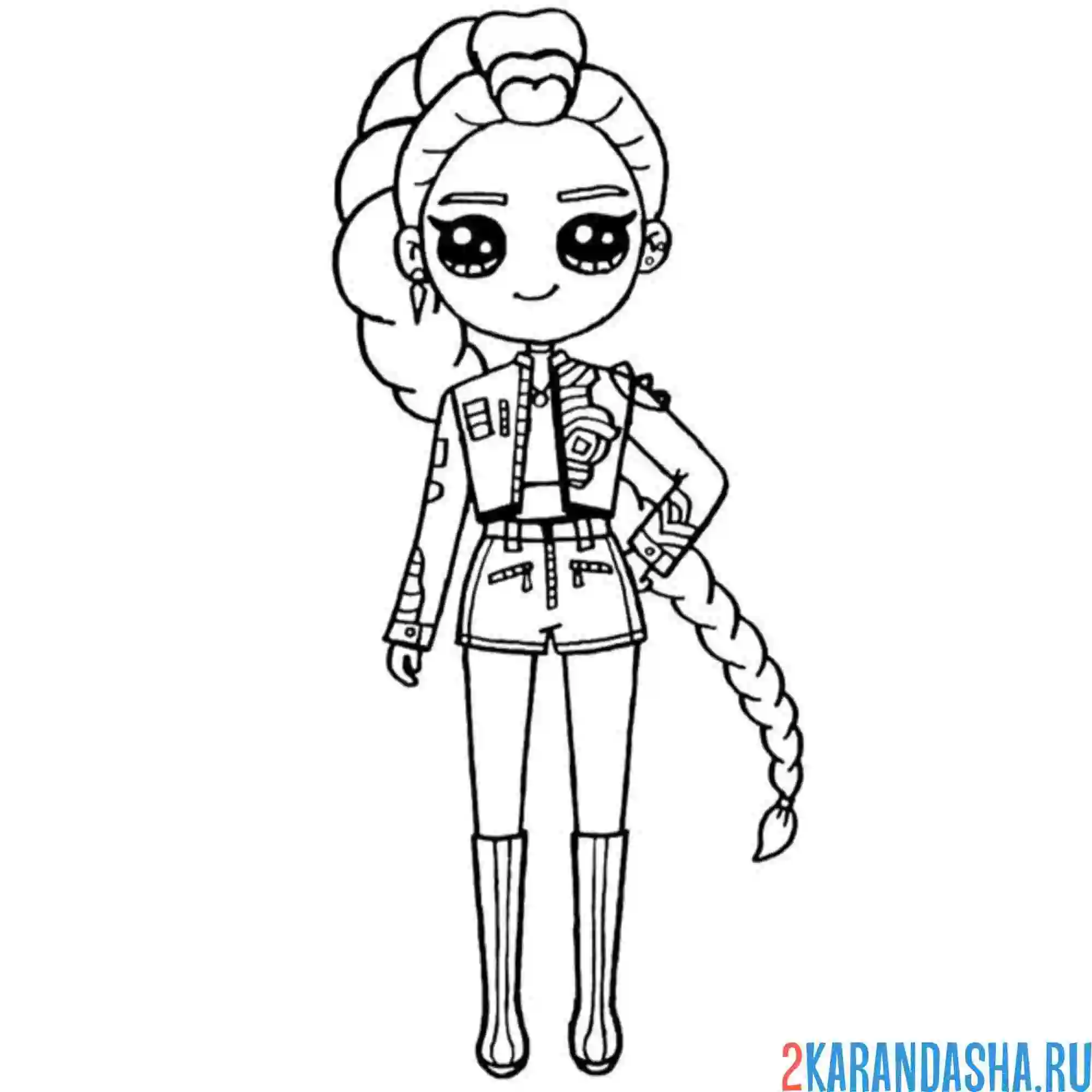 Раскраска руми персонаж из хантрикс