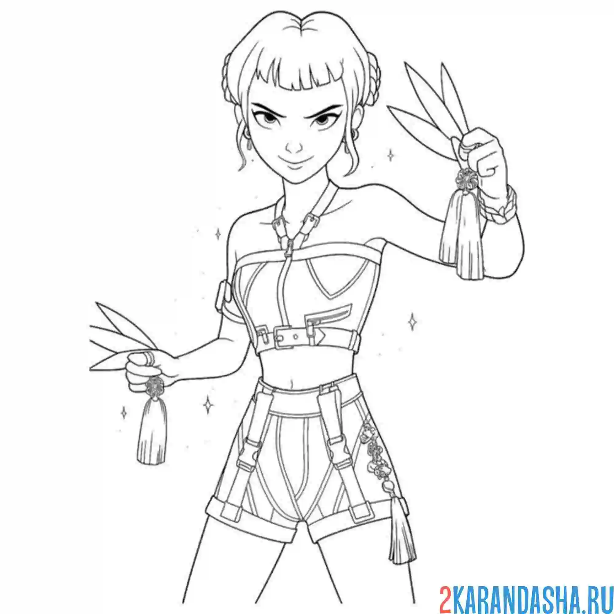 Раскраска зои бой
