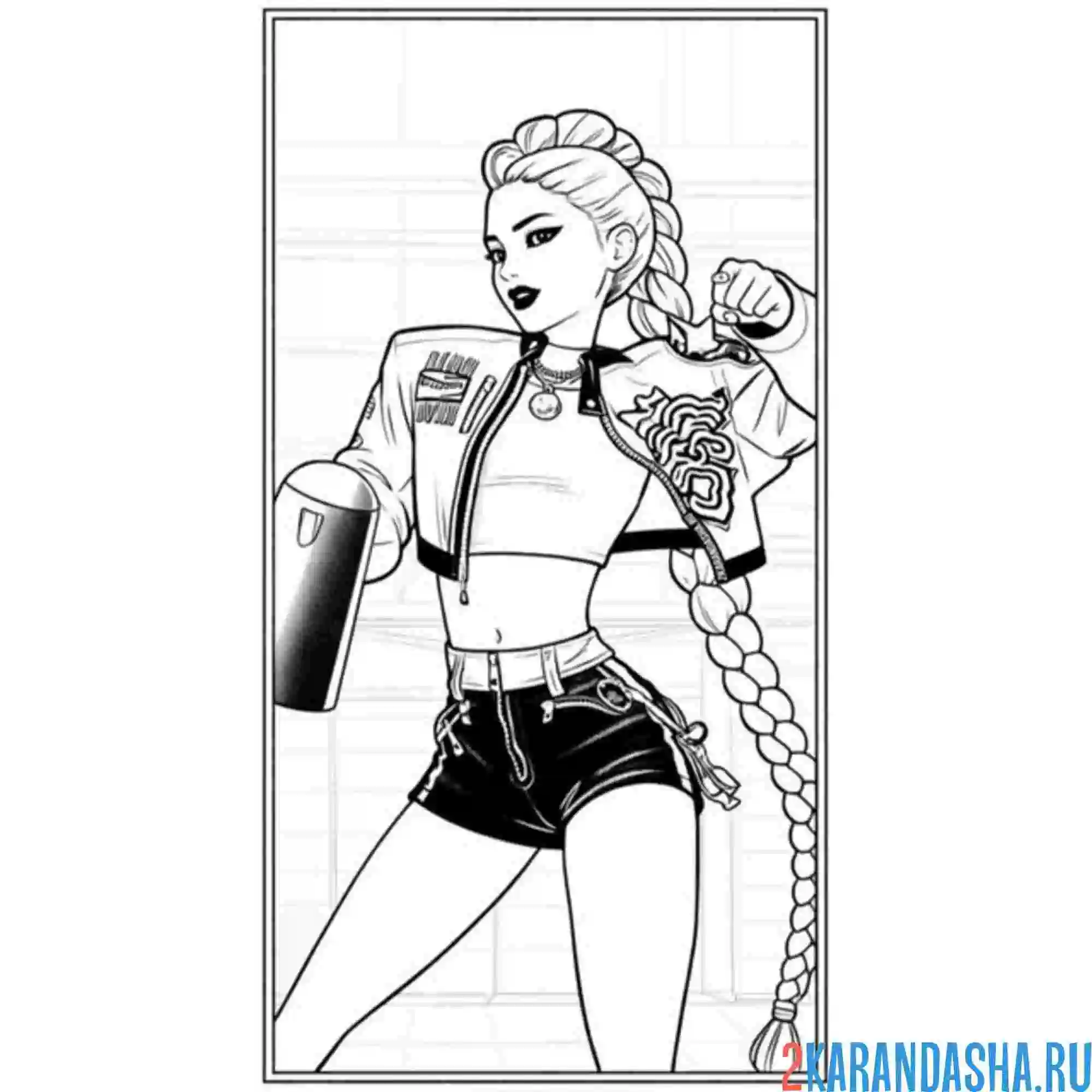 Раскраска руми на сцене хантрикс